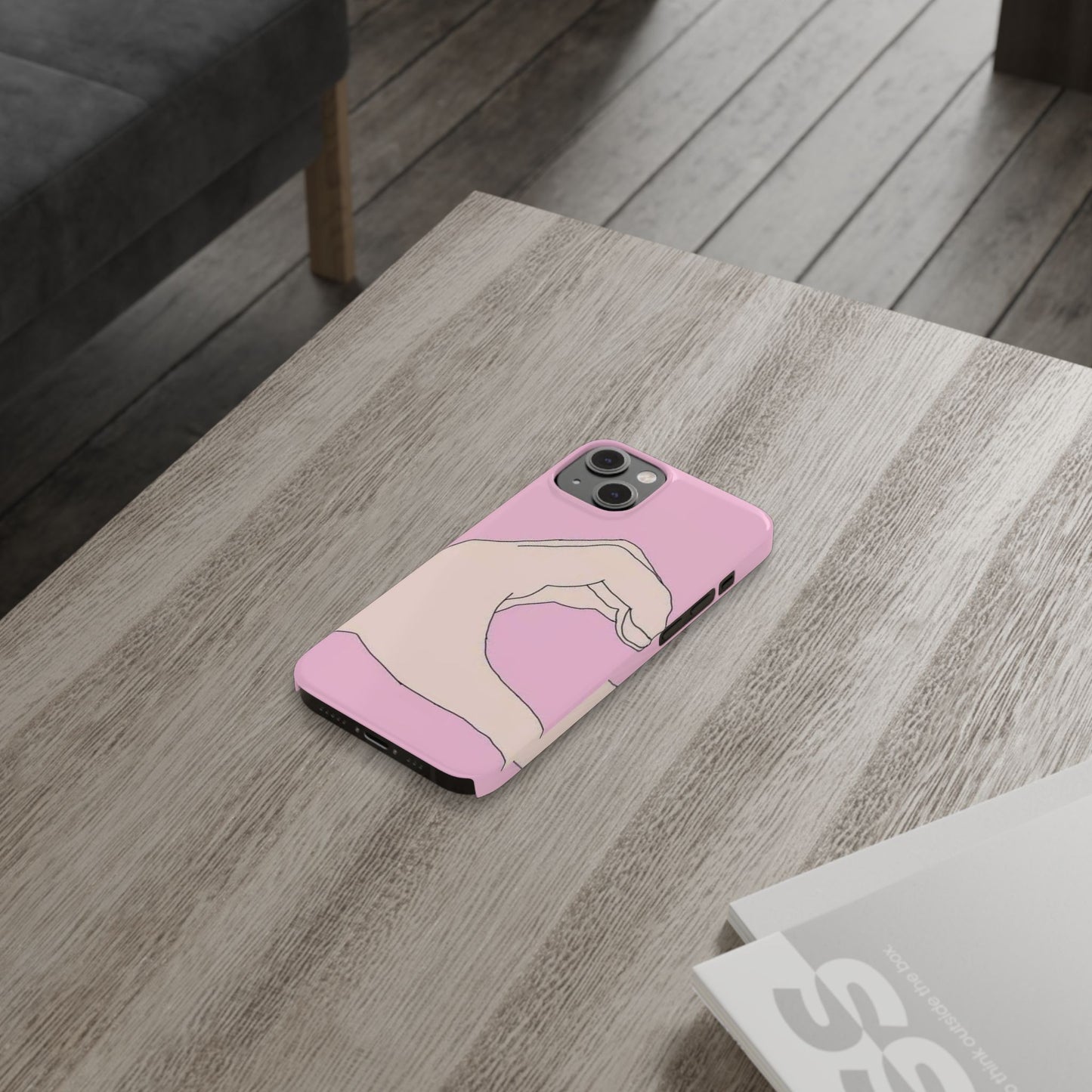 Cute Hand Heart Slim Phone Case - Stylish and Unique Phone Accessory