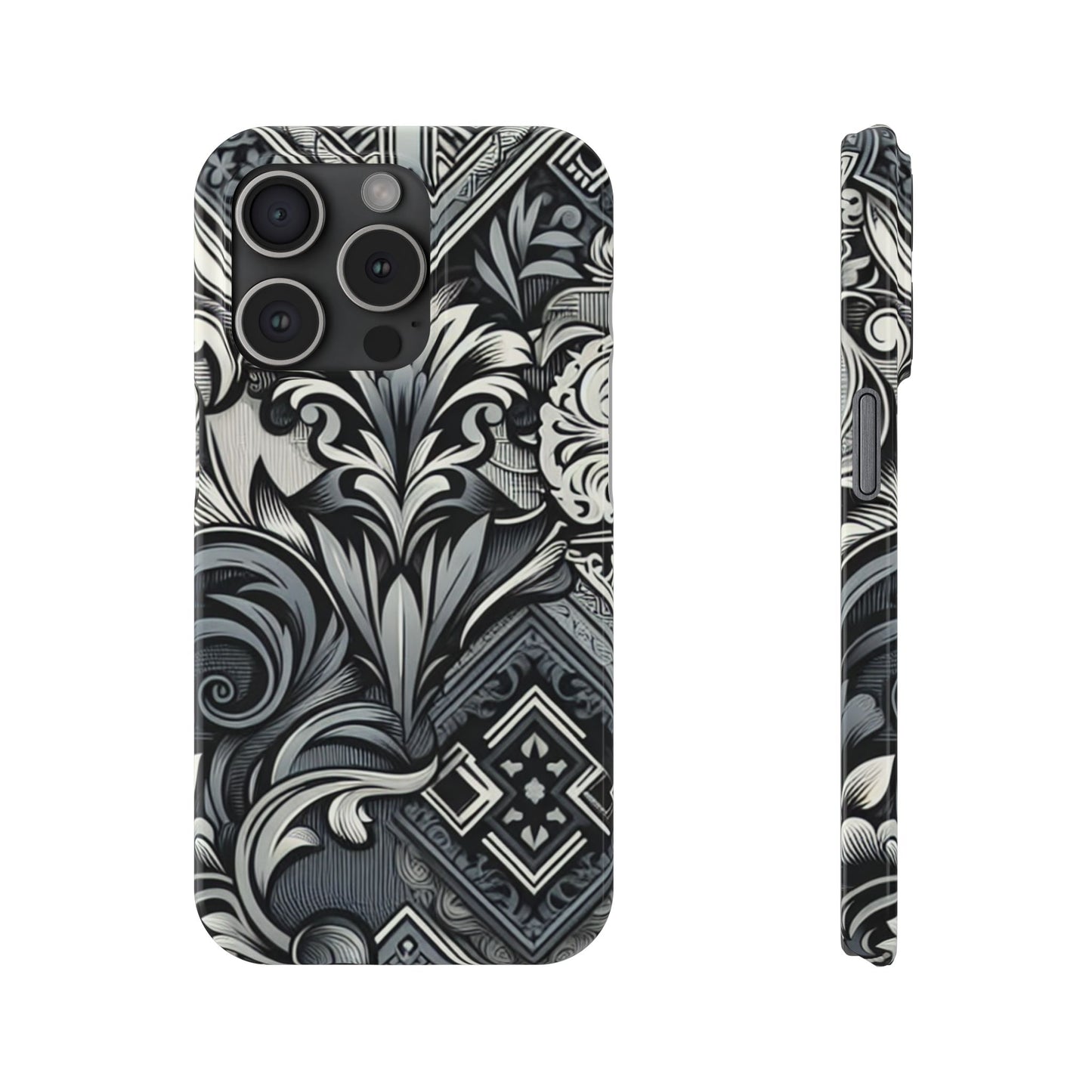 Elegant Floral Slim Phone Case - Stylish Protection for Modern Aesthetics