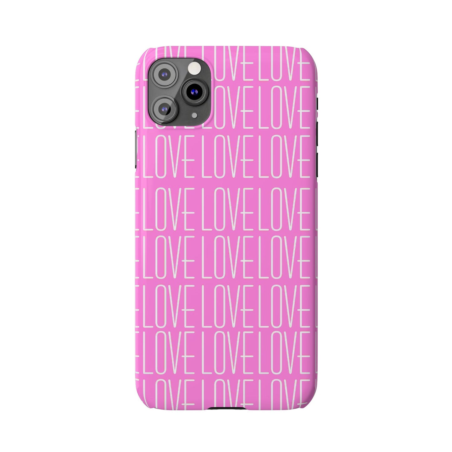 Pink Love Slim Phone Case - Perfect Gift for Valentine's Day, Anniversaries, and Loving Moments