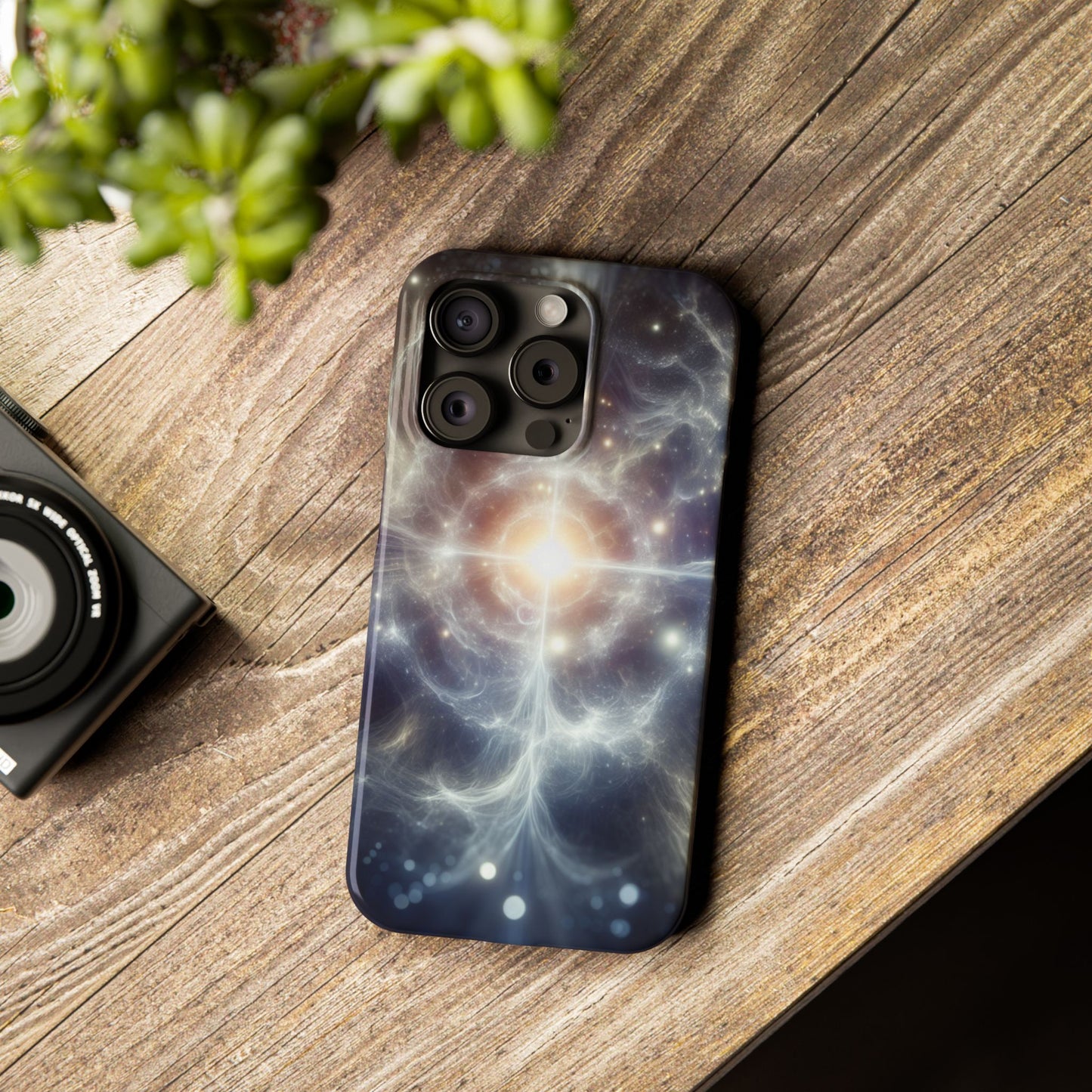 Cosmic Energy Slim Phone Case – Galaxy Design for Astronomy Lovers