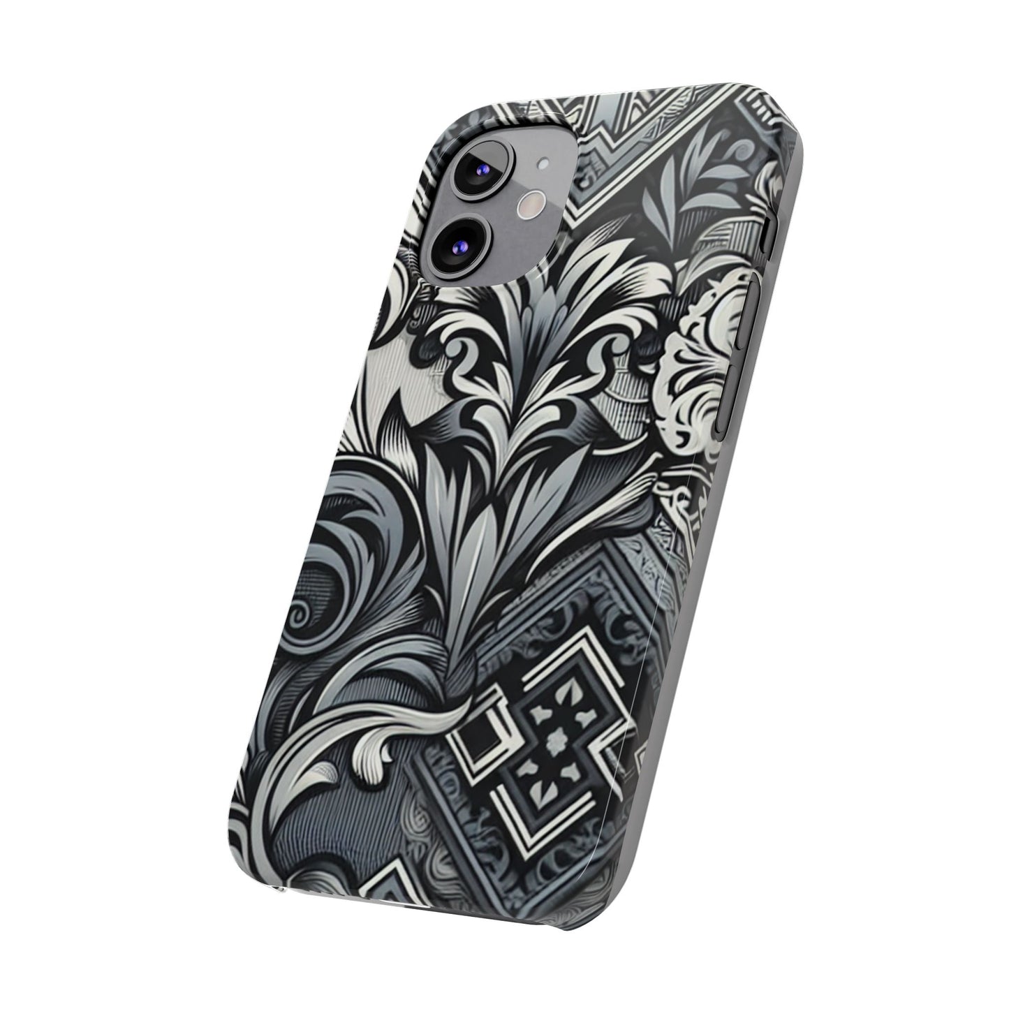 Elegant Floral Slim Phone Case - Stylish Protection for Modern Aesthetics