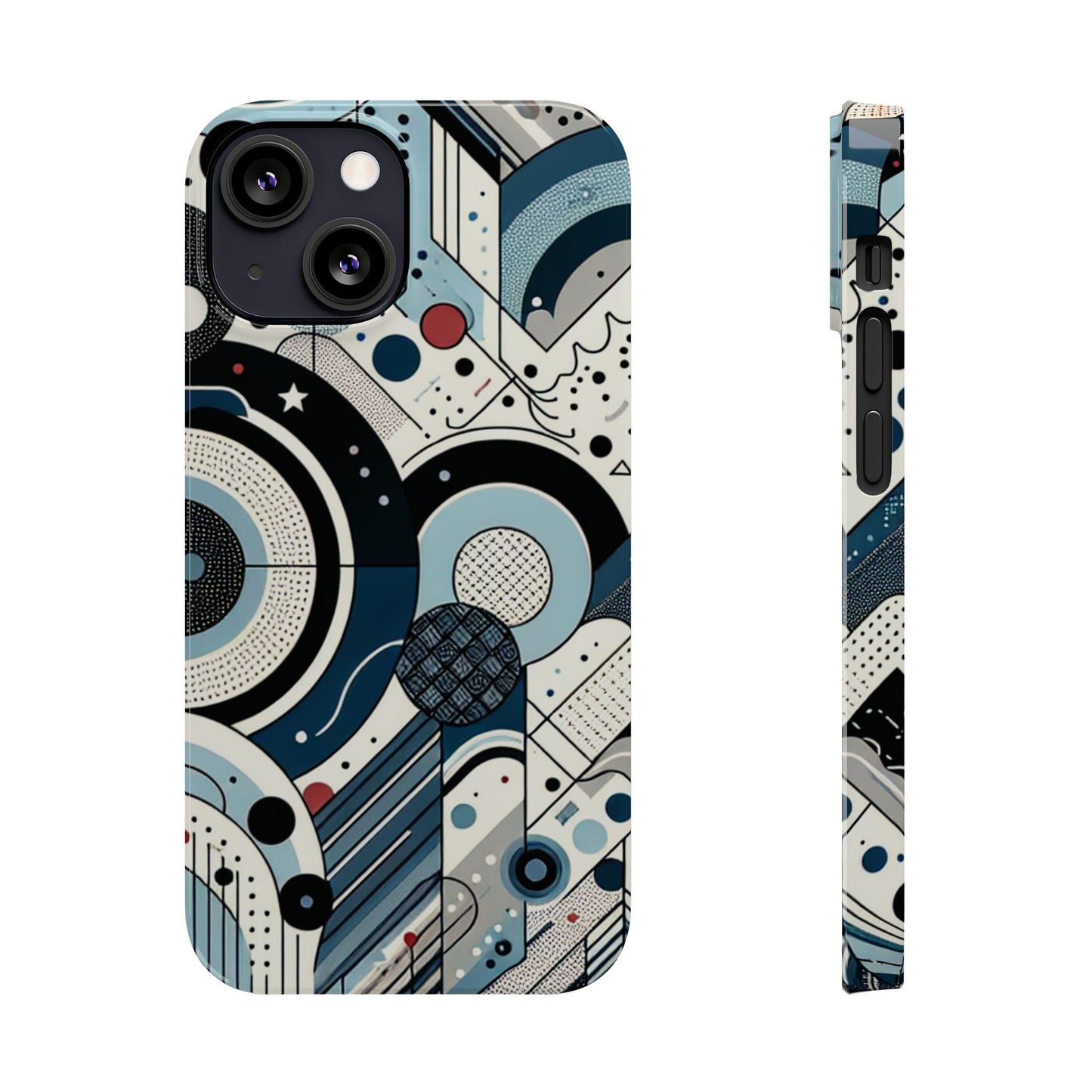 Stylish Geometric Slim Phone Case - Modern Abstract Design