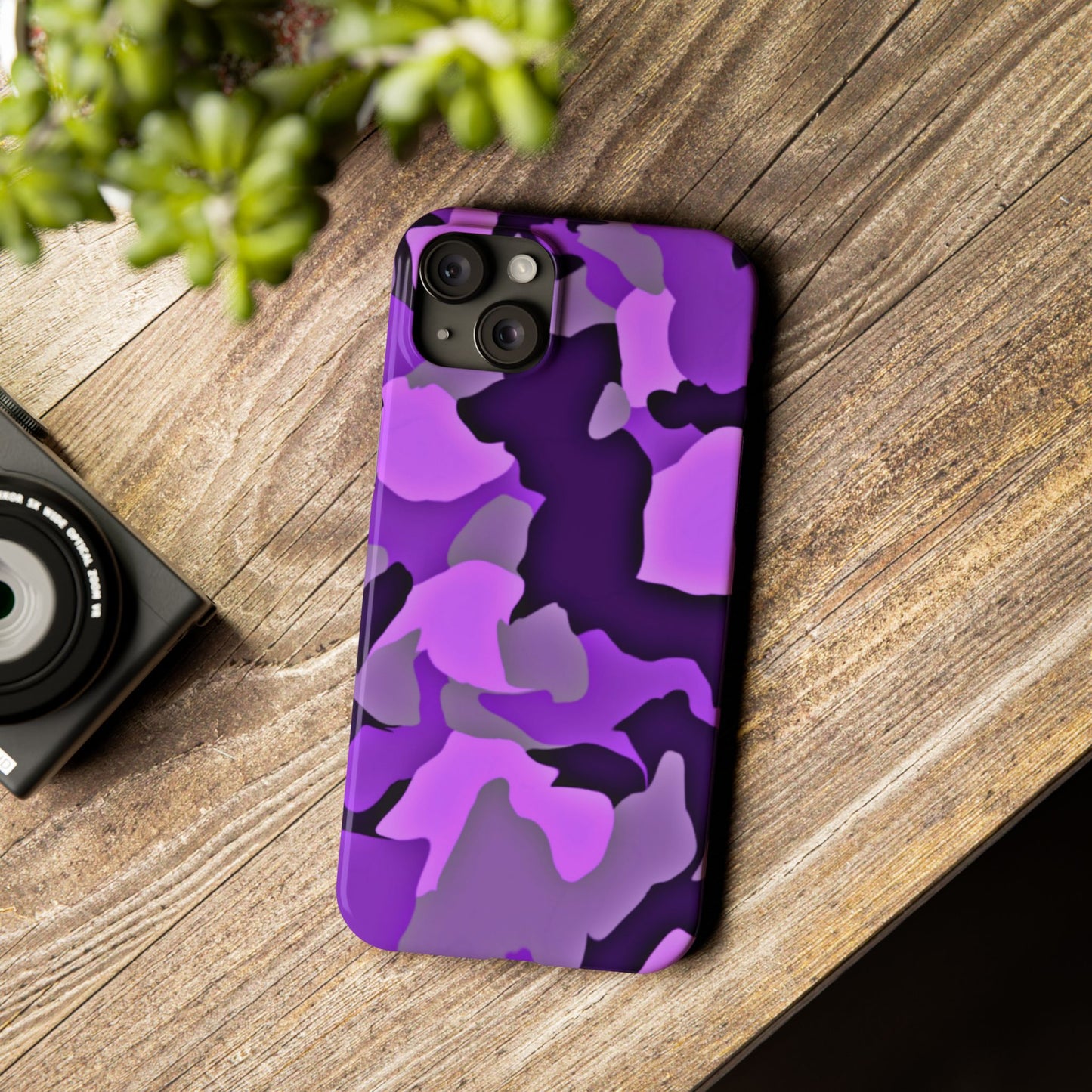 Colorful Purple Abstract Slim Phone Case - Stylish Mobile Accessory for Trendsetters