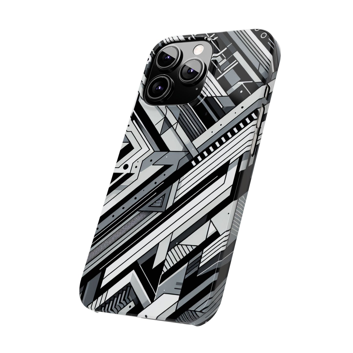 Modern Geometric Slim Phone Case - Stylish Abstract Design