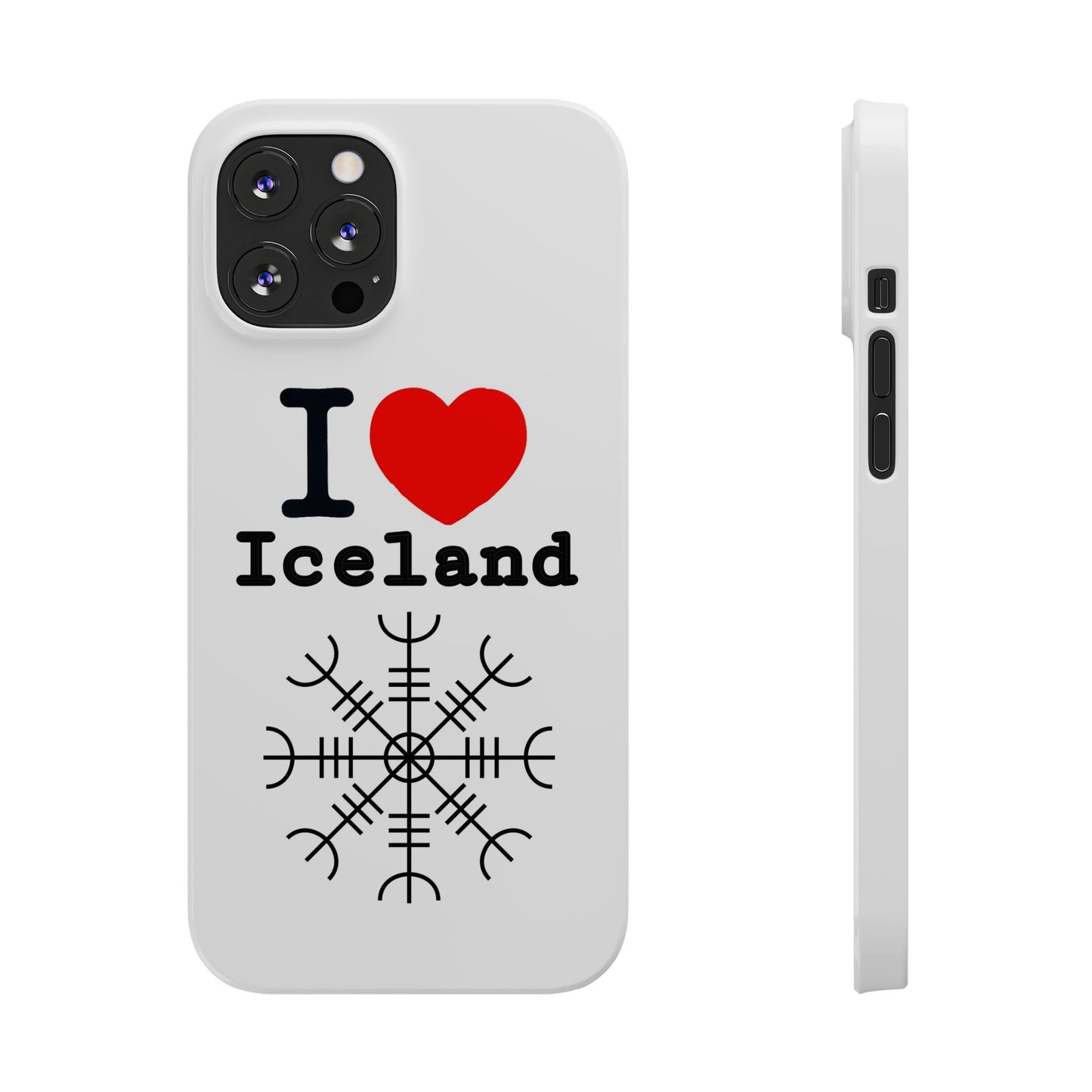 I Love Iceland Slim Phone Case - Stylish & Unique Design for Travelers