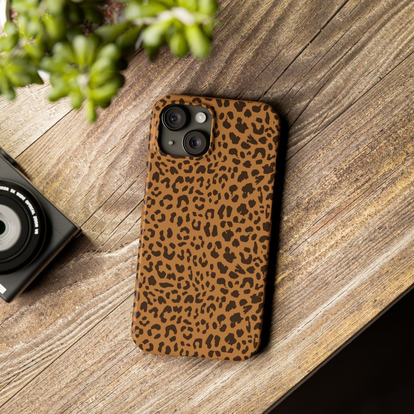 Sleek Leopard Print Slim Phone Case - Stylish & Durable Protection