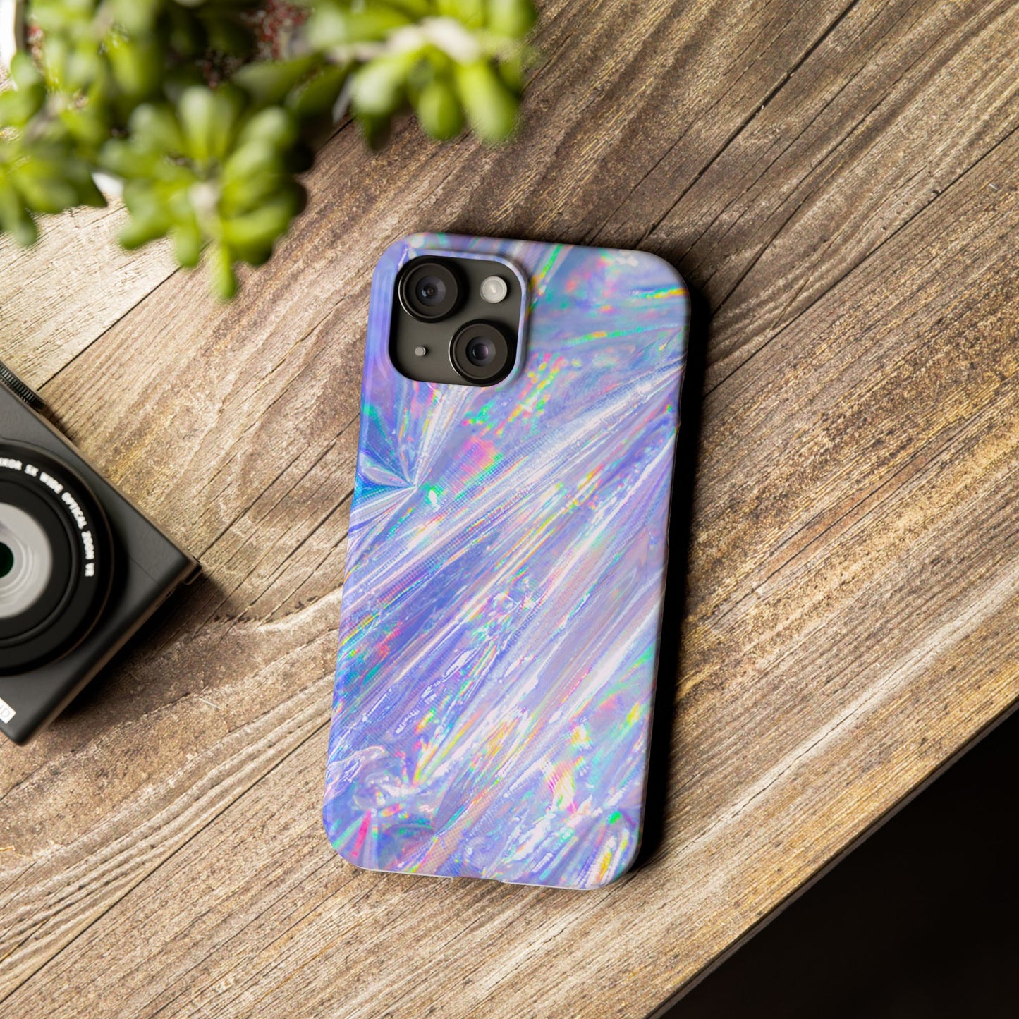 Iridescent Slim Phone Case - Holographic Design for Trendy Protection