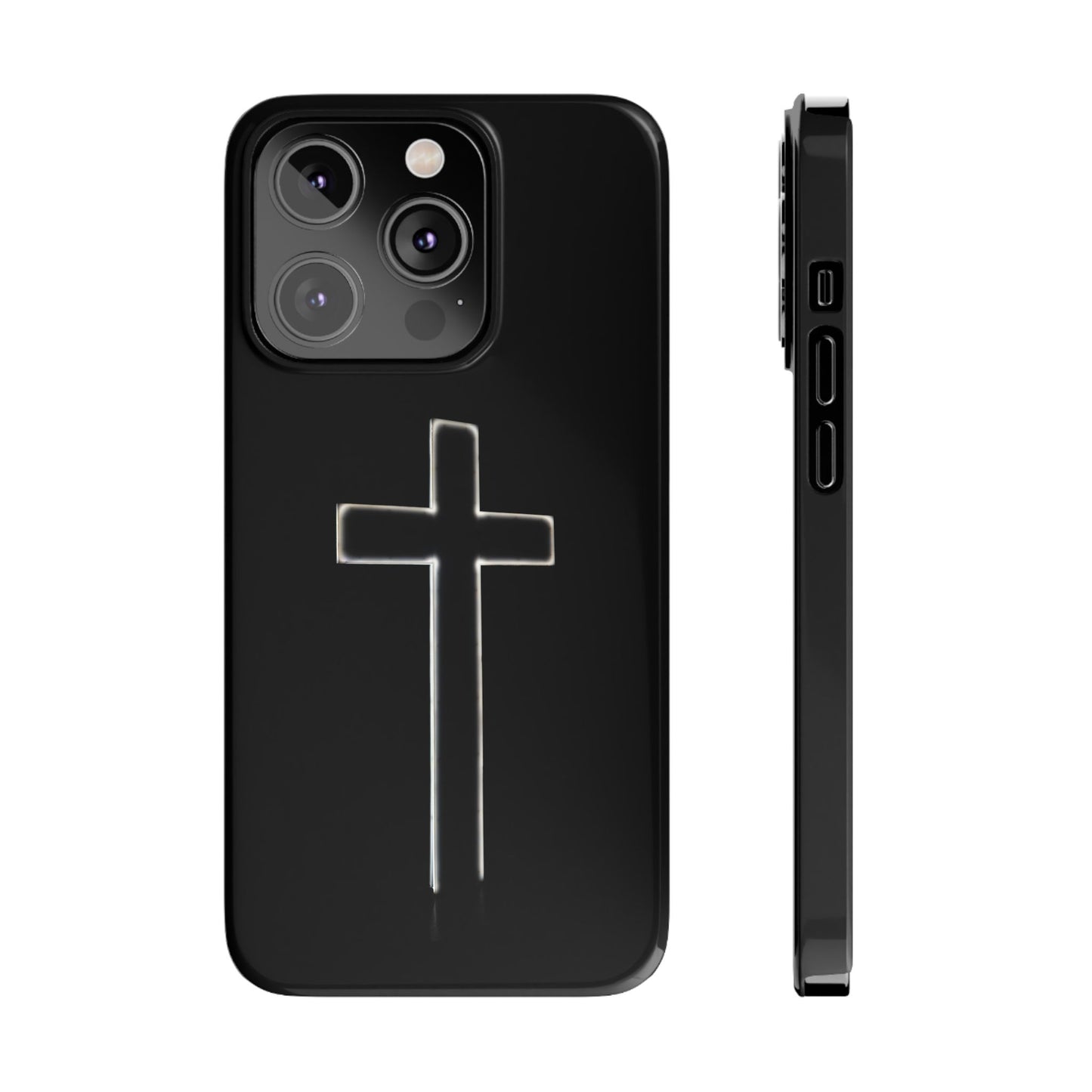 Inspirational Slim Phone Case with Cross Design