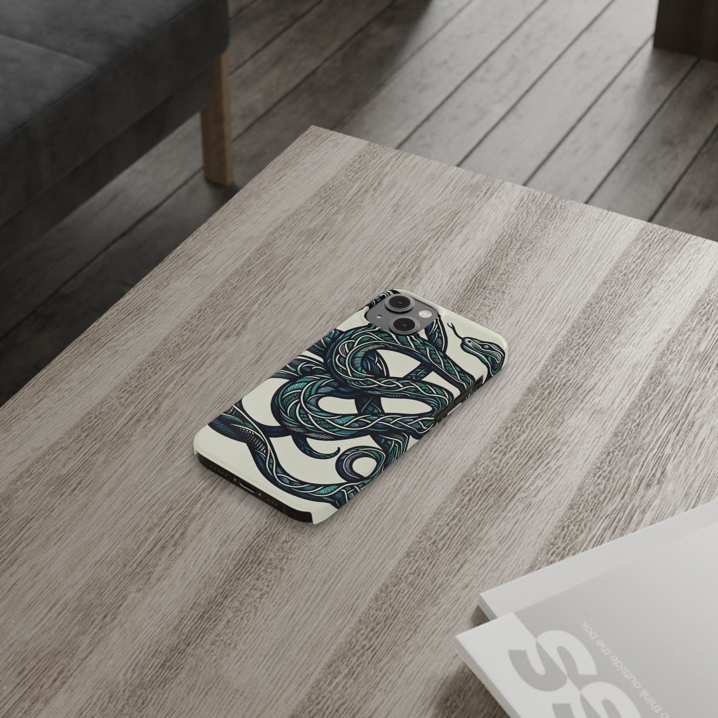 Artistic Snake Slim Phone Case - Unique Design for Nature Lovers