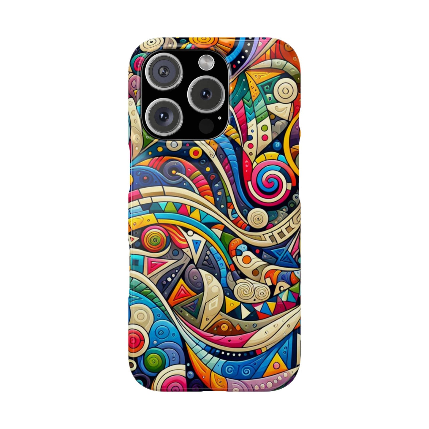 Colorful Abstract Slim Phone Case - Creative Art Design