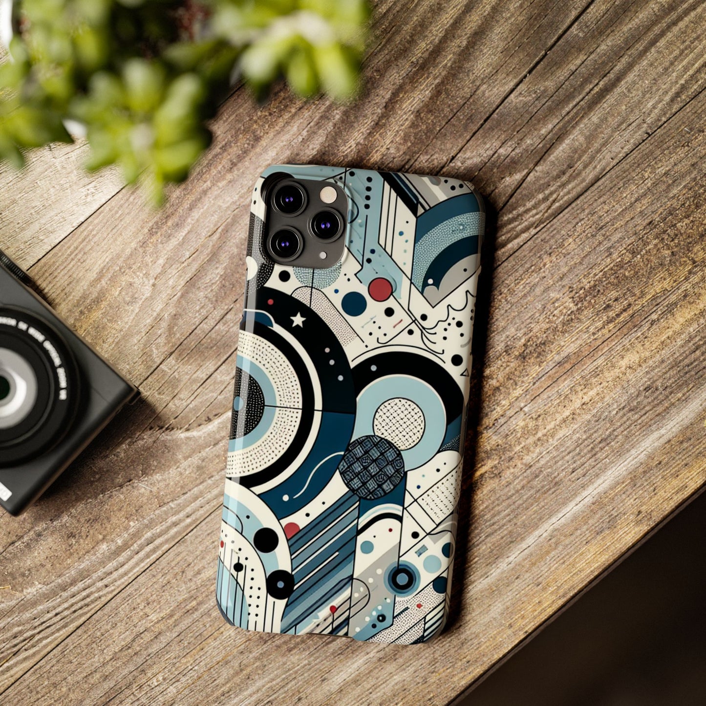 Stylish Geometric Slim Phone Case - Modern Abstract Design