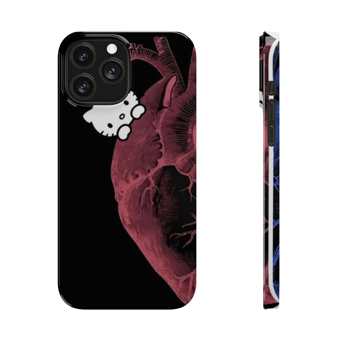 Cute Heartbeat Hello Kitty Slim Phone Case - Stylish Phone Cover for Cat Lovers