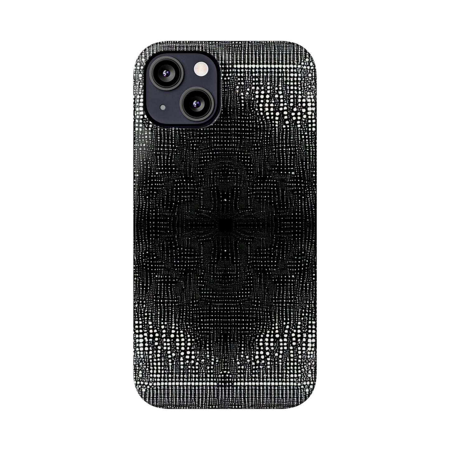 Glamorous Black Diamond Pattern Slim Phone Case