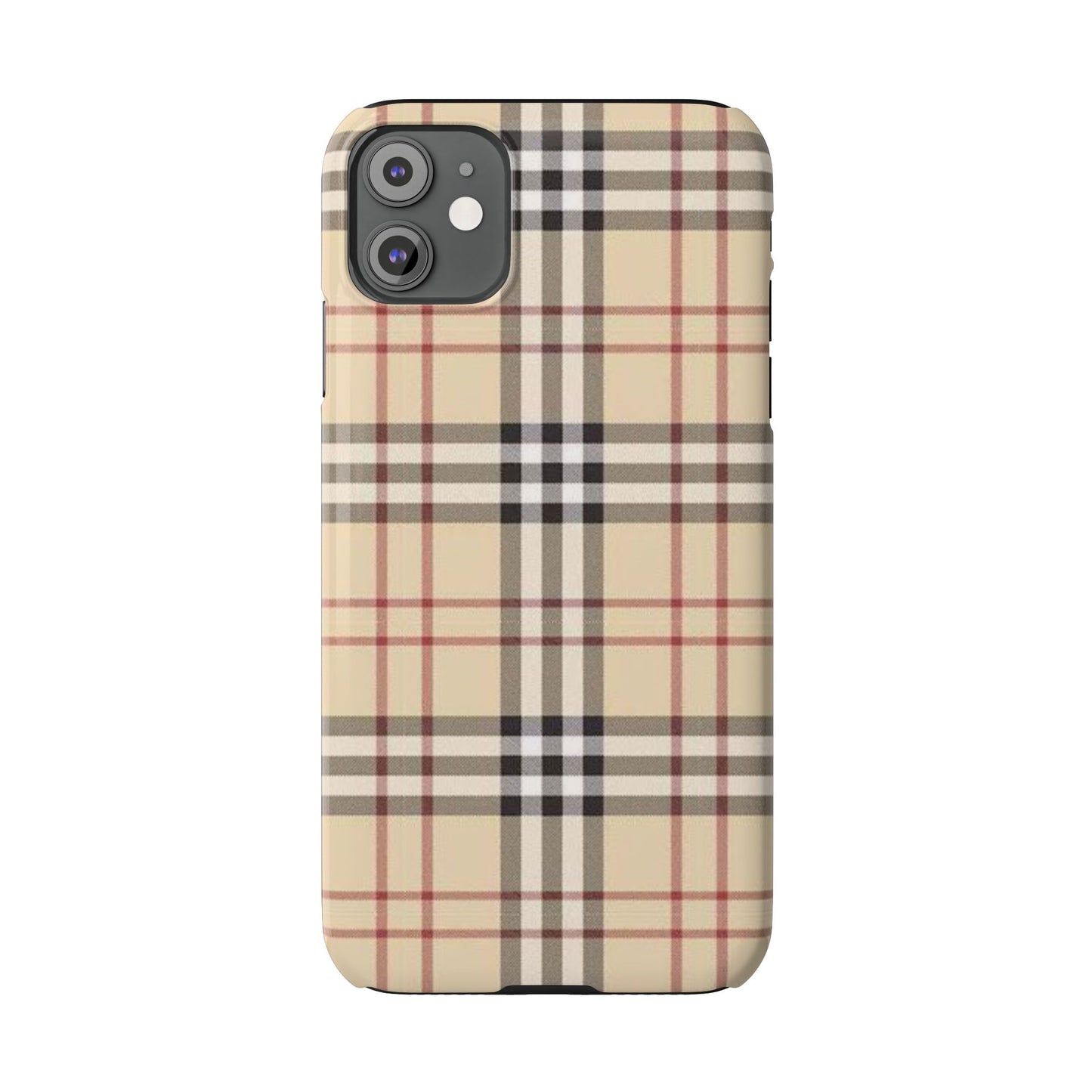 Classic Plaid Slim Phone Case - Stylish and Durable Protective Cover