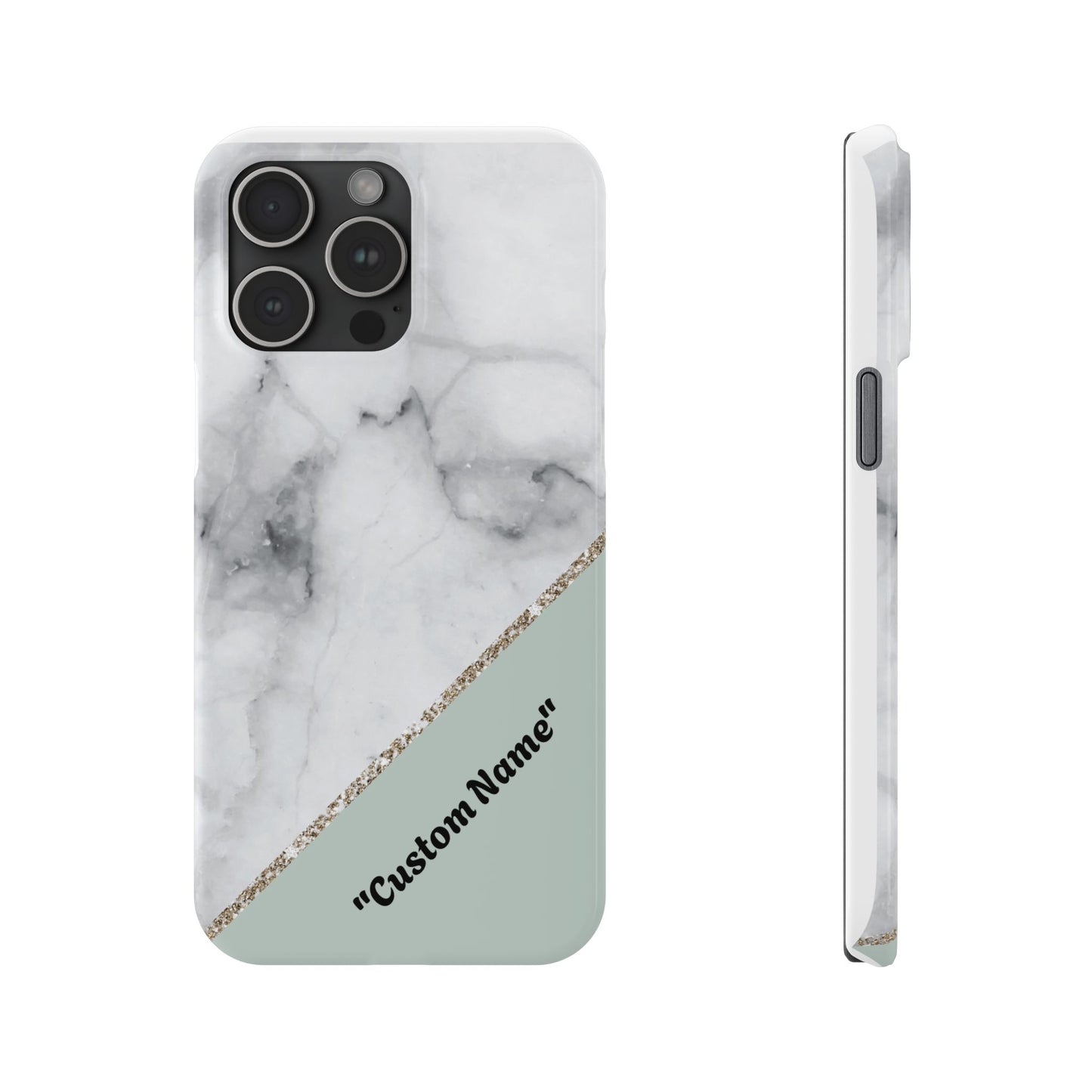 Custom Marble Slim Phone Case - Personalized Design for Trendy Protection