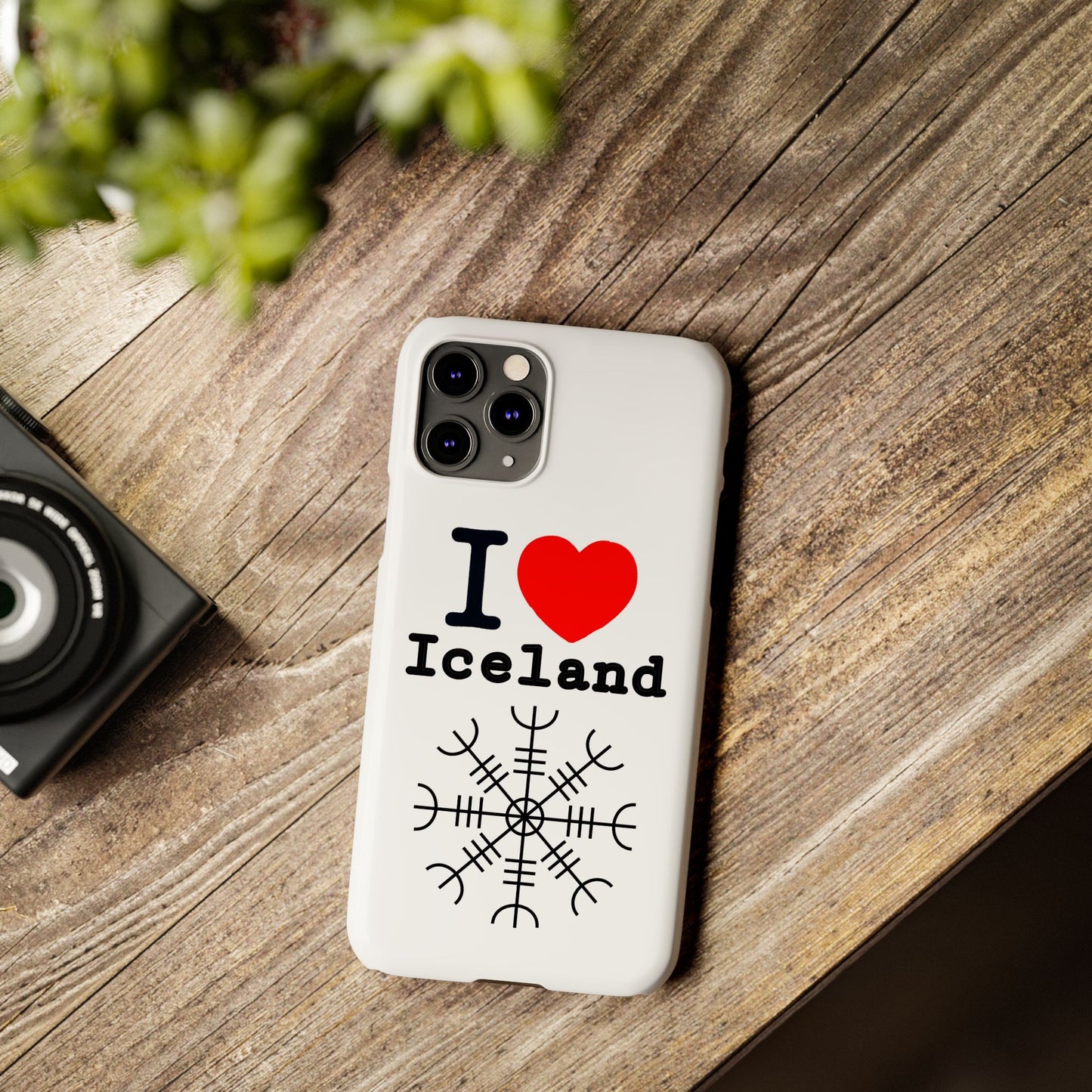 I Love Iceland Slim Phone Case - Stylish & Unique Design for Travelers