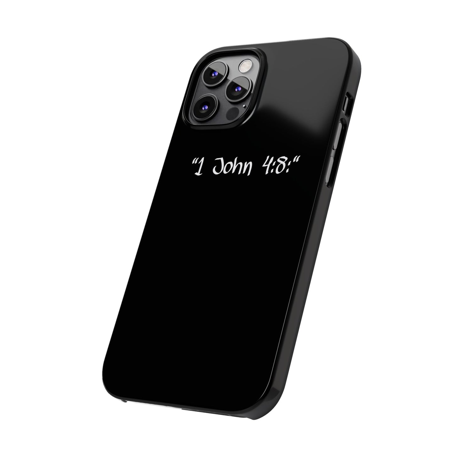 Bible verse "1 John 4:8" - iPhone Case