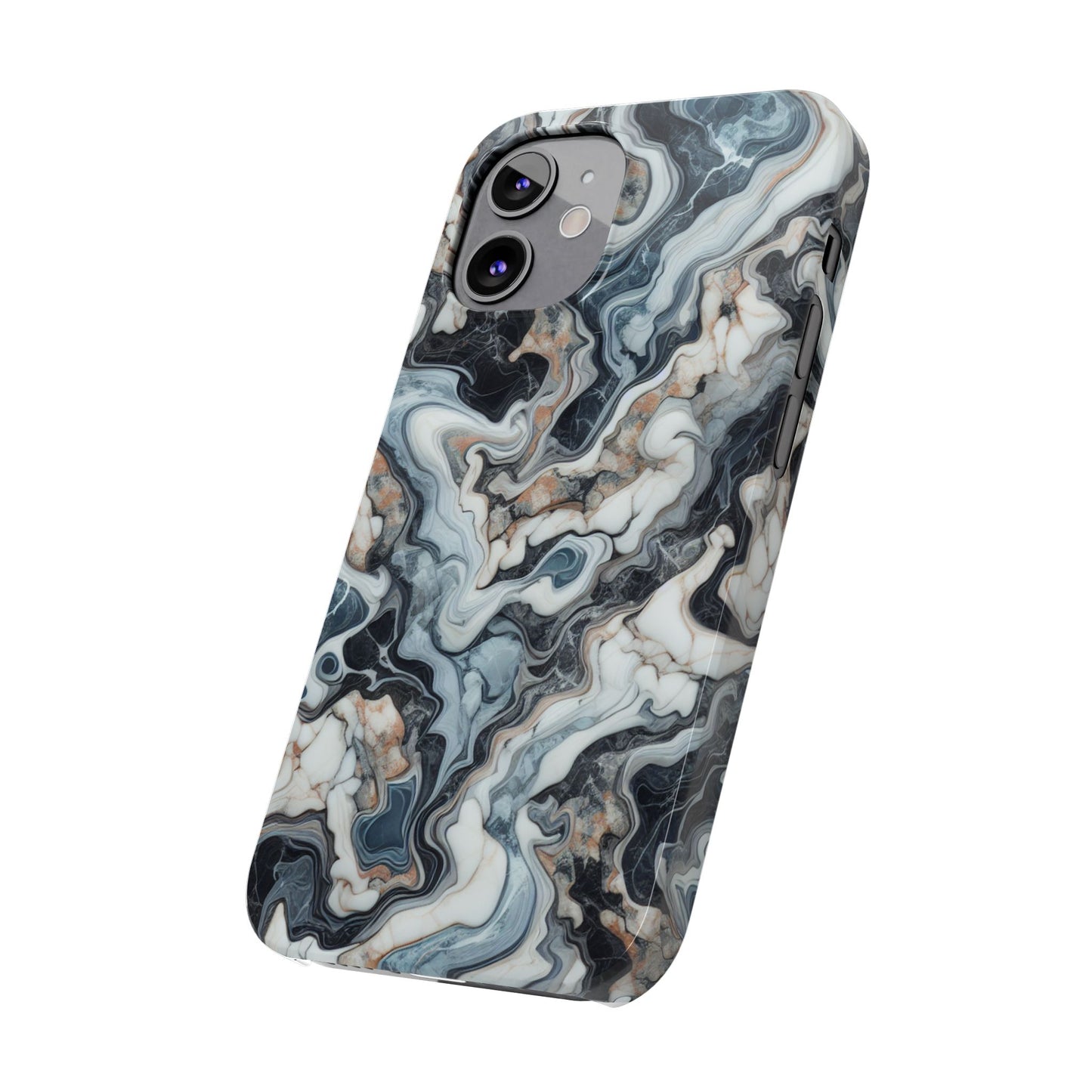 Artistic Marble Slim Phone Case - Elegant Design for Modern Aesthetics