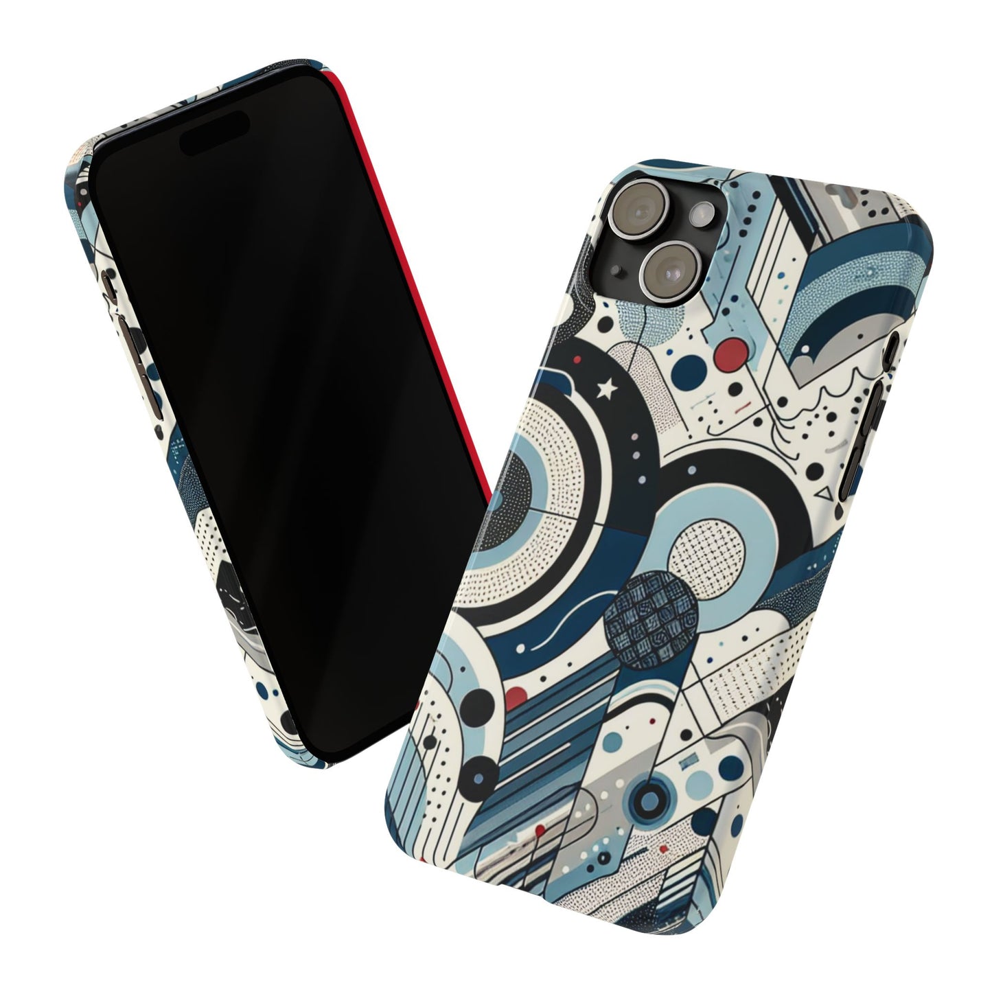 Stylish Geometric Slim Phone Case - Modern Abstract Design