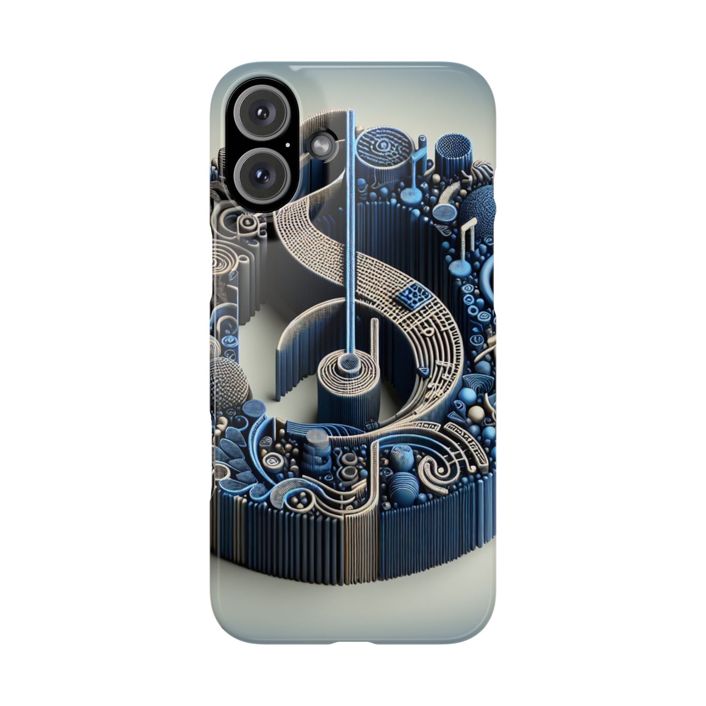 Abstract Musical Note Slim Phone Case - Modern Design for Music Lovers