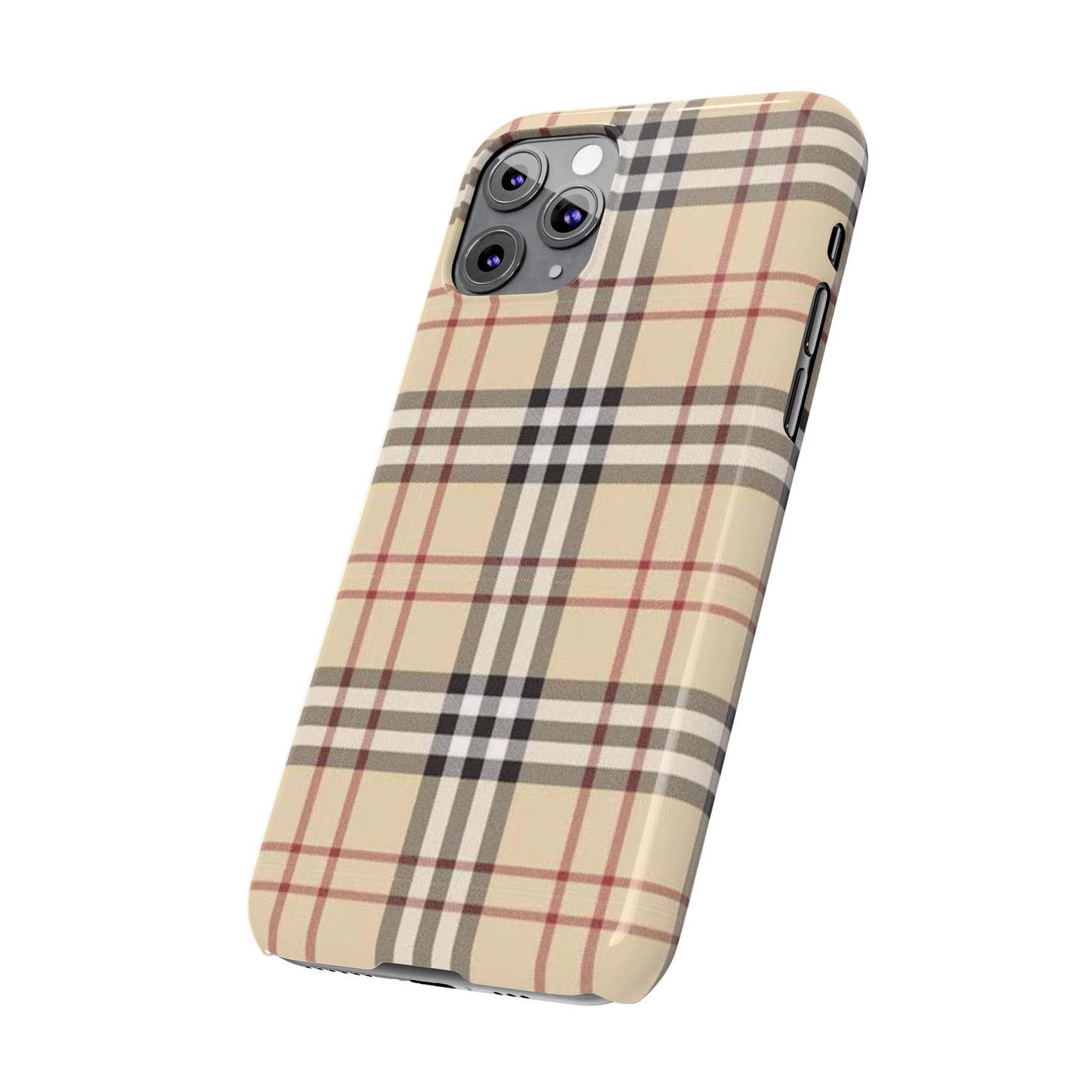 Classic Plaid Slim Phone Case - Stylish and Durable Protective Cover