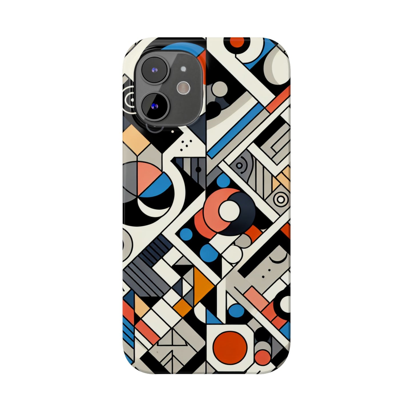 Modern Abstract Slim Phone Case - Colorful Geometric Design