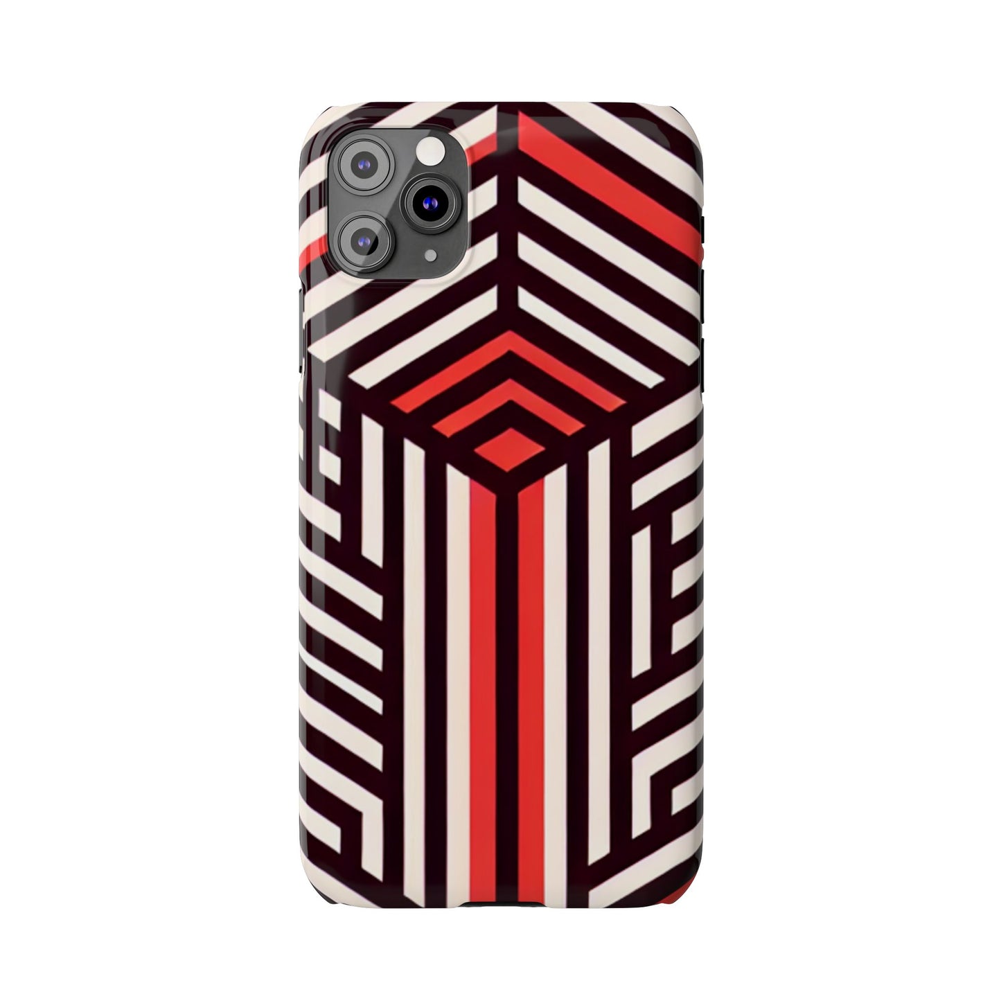 Geometric Slim Phone Case - Modern Abstract Design for Minimalist Style