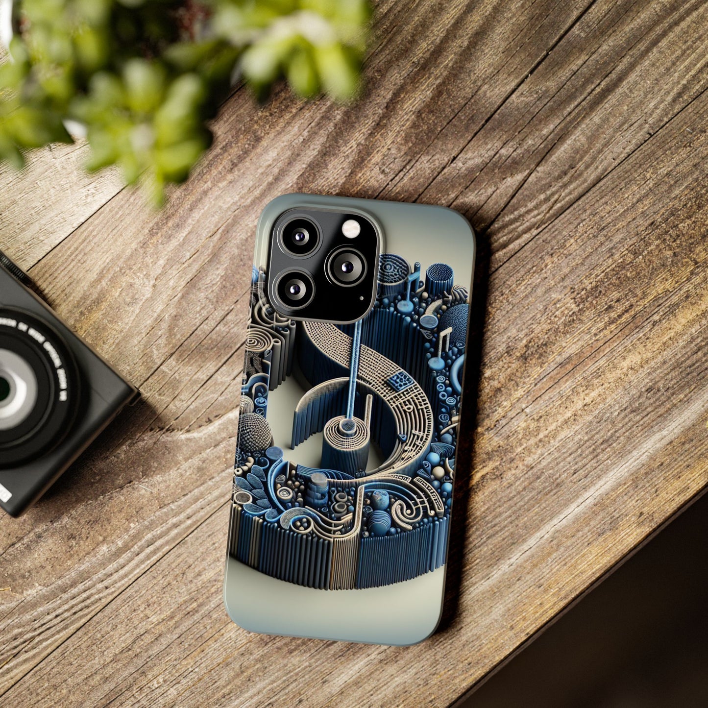 Abstract Musical Note Slim Phone Case - Modern Design for Music Lovers