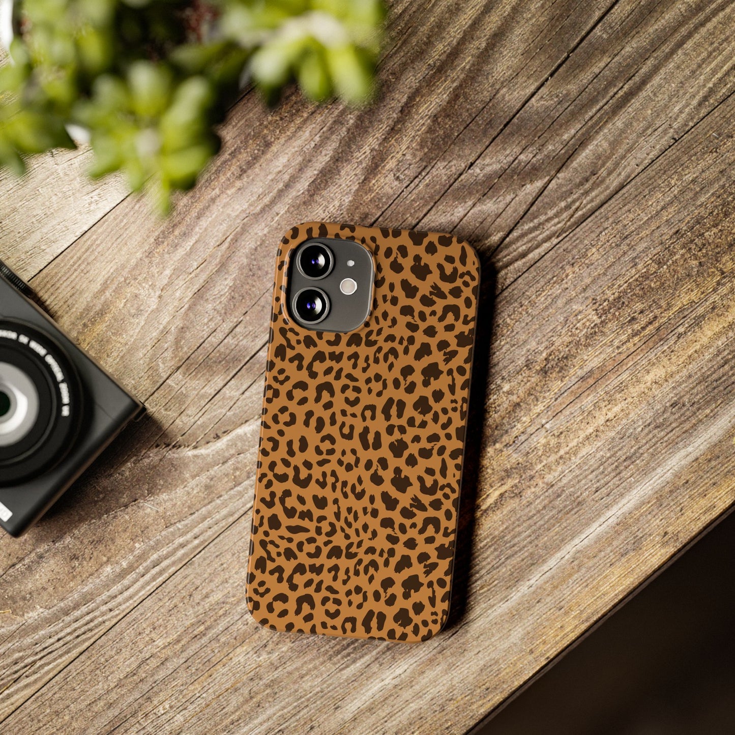 Sleek Leopard Print Slim Phone Case - Stylish & Durable Protection