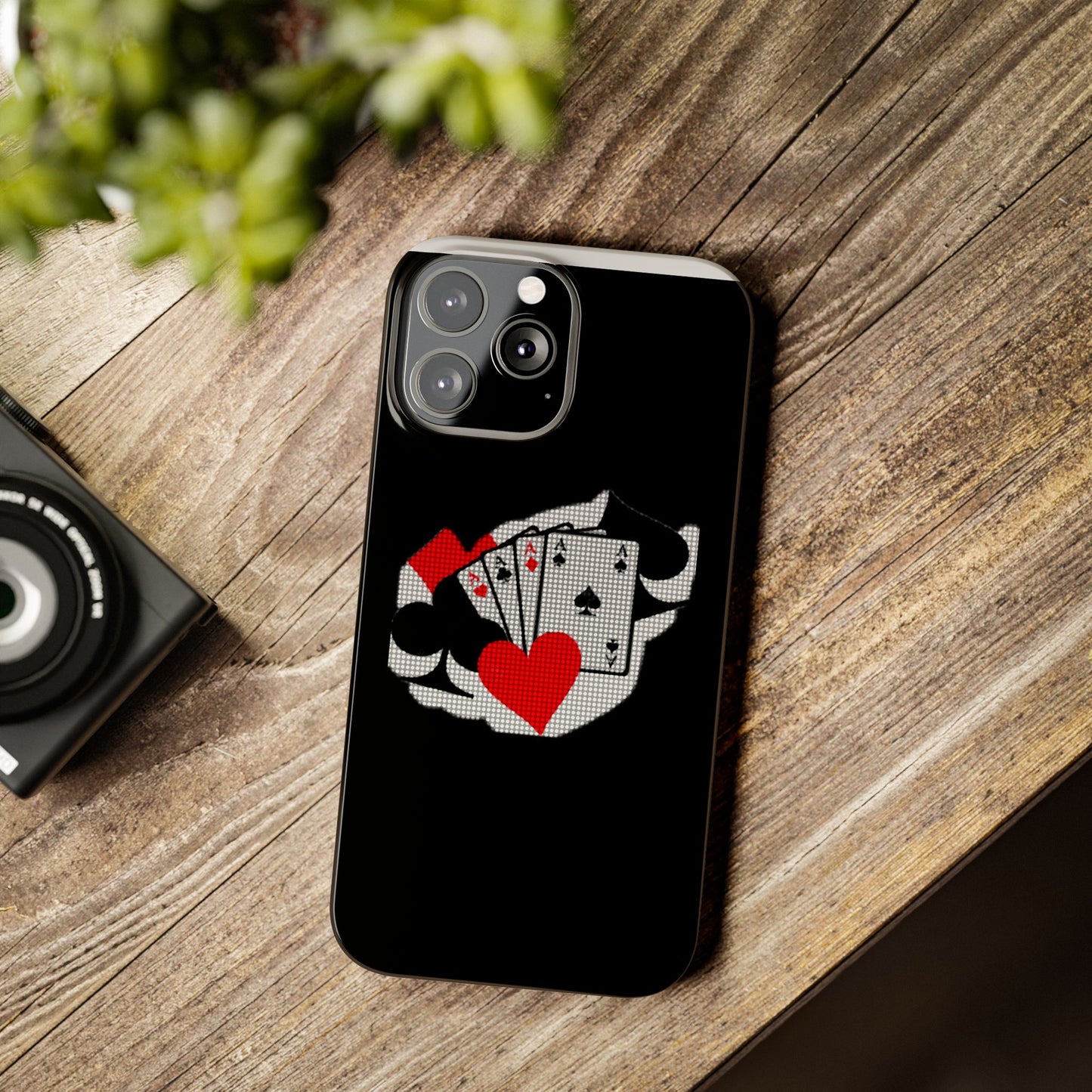 Stylish Slim Phone Case with Poker Design - Perfect for Gamers and Card Enthusiasts