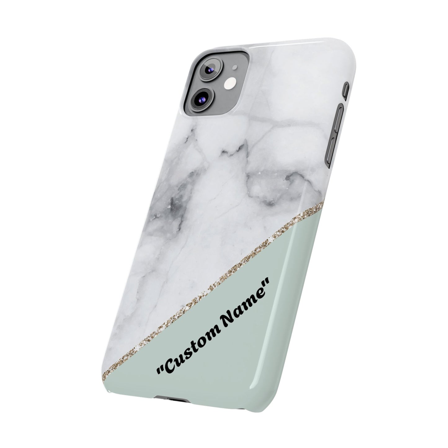 Custom Marble Slim Phone Case - Personalized Design for Trendy Protection