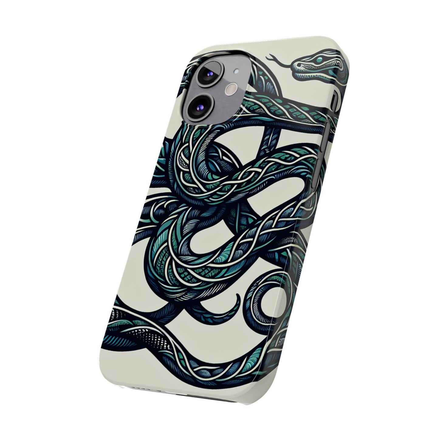 Artistic Snake Slim Phone Case - Unique Design for Nature Lovers