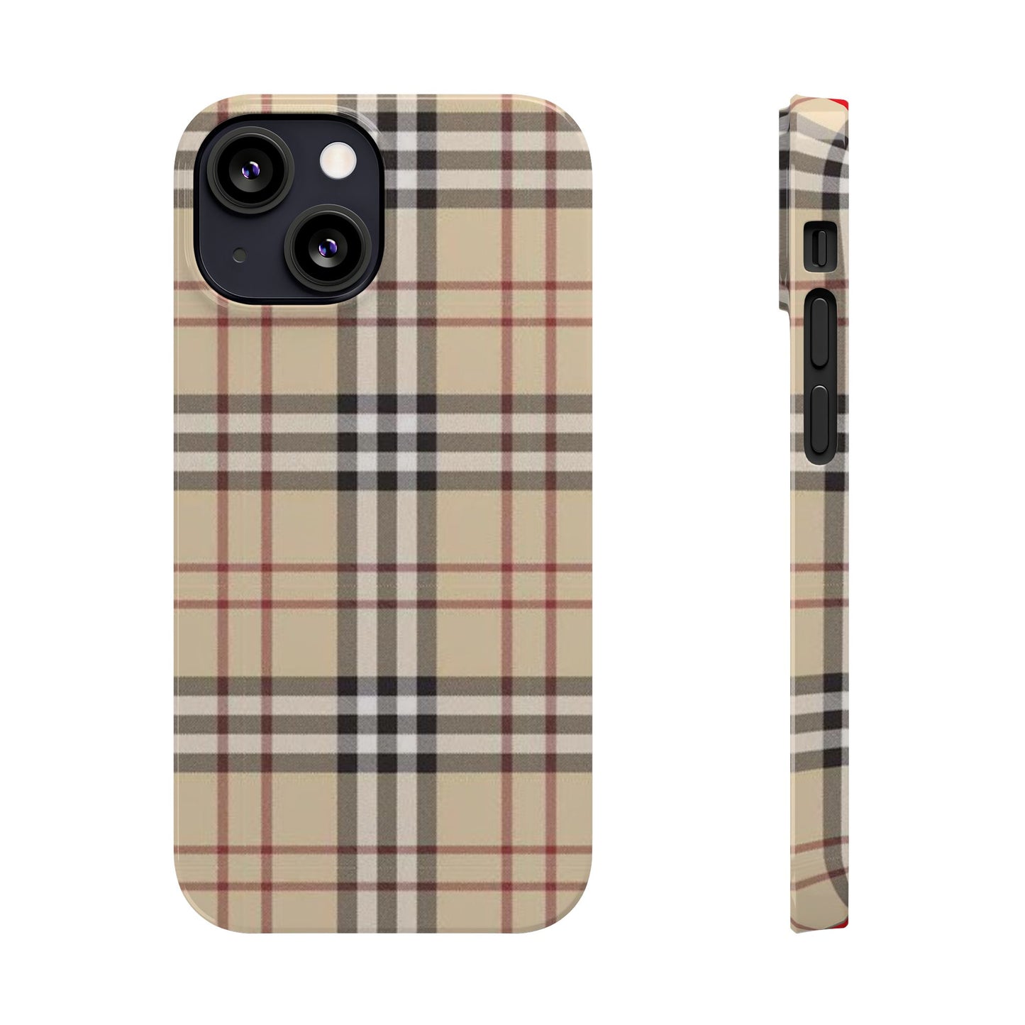 Classic Plaid Slim Phone Case - Stylish and Durable Protective Cover