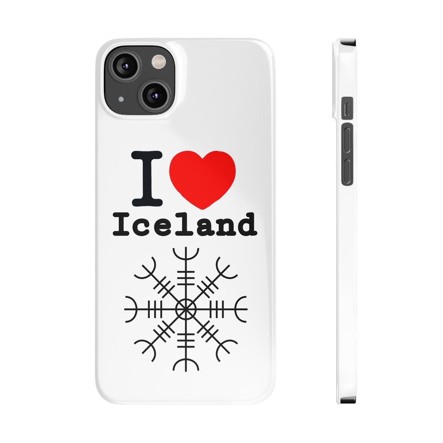 I Love Iceland Slim Phone Case - Stylish & Unique Design for Travelers