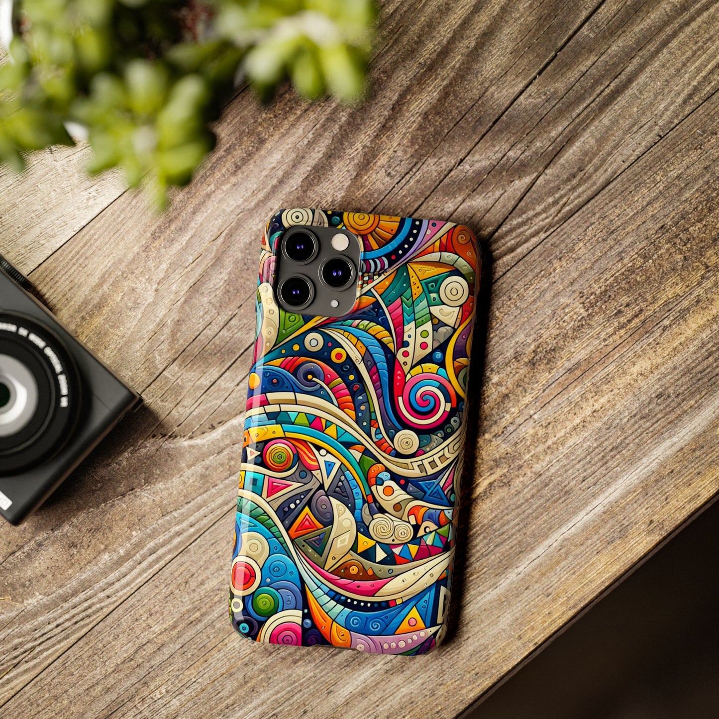 Colorful Abstract Slim Phone Case - Creative Art Design