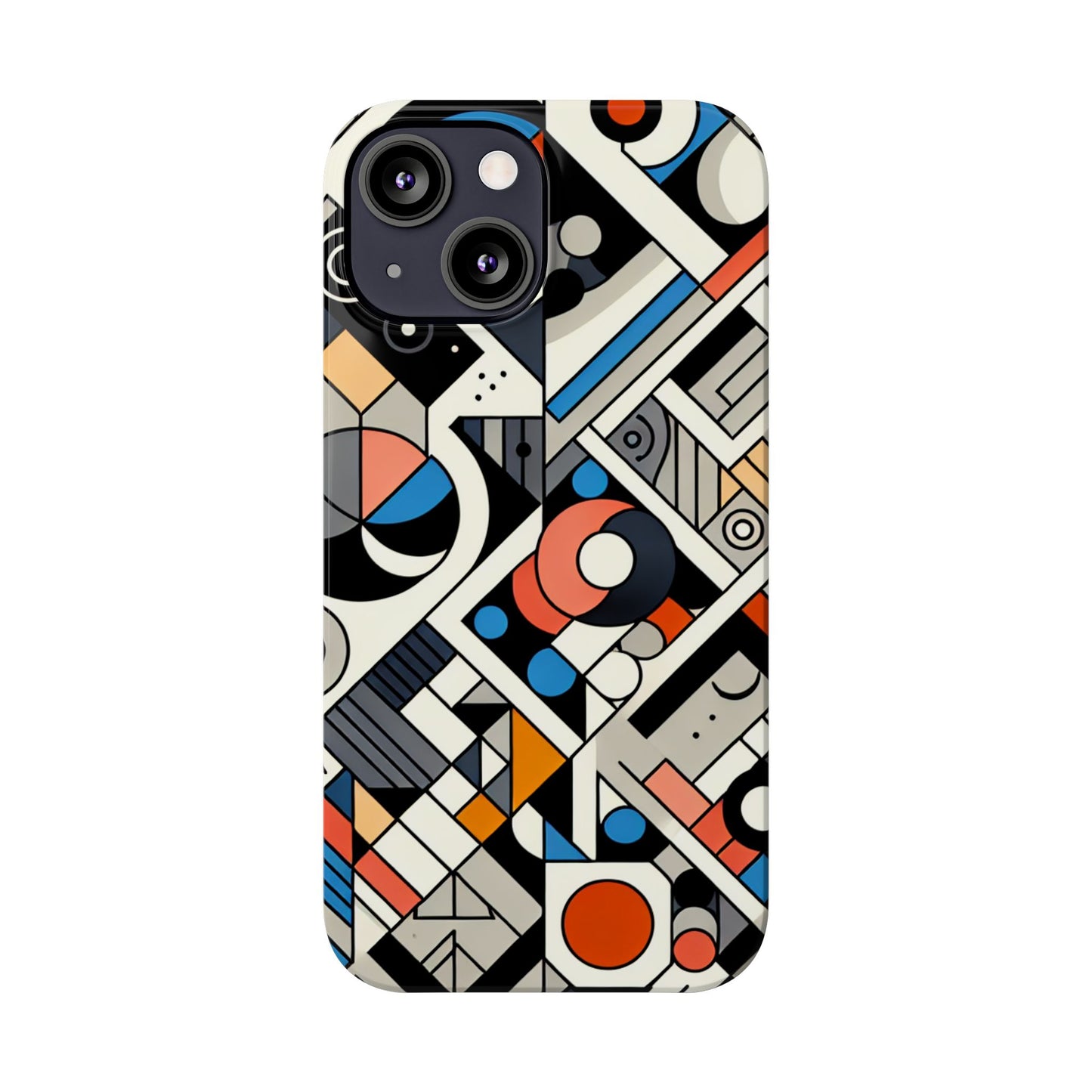 Modern Abstract Slim Phone Case - Colorful Geometric Design