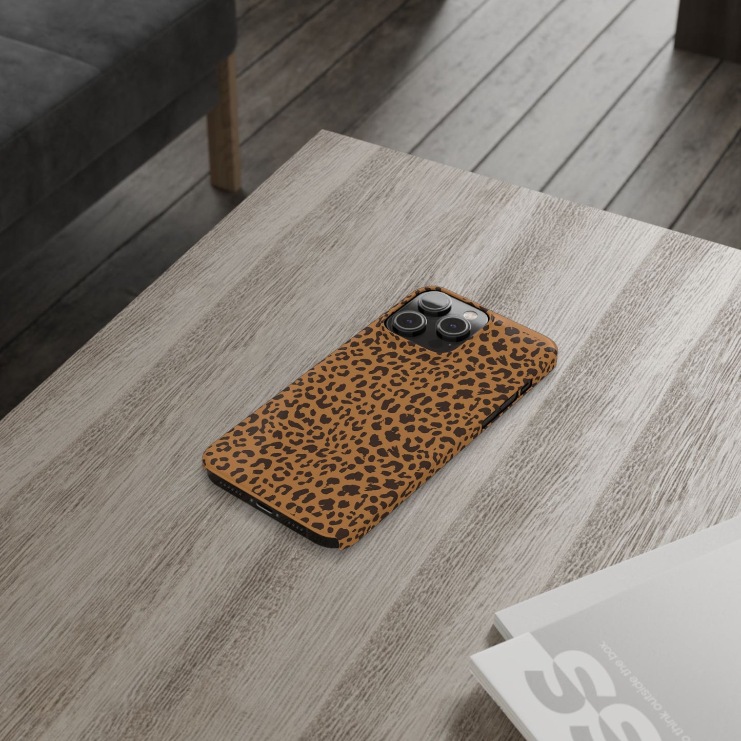 Sleek Leopard Print Slim Phone Case - Stylish & Durable Protection