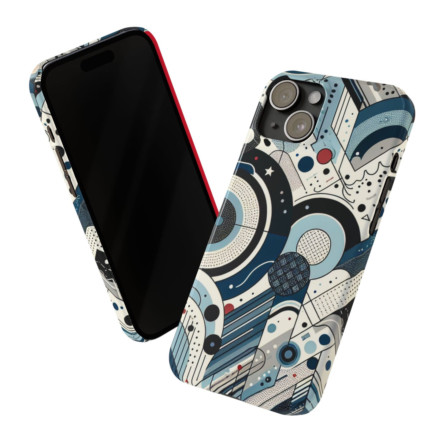 Stylish Geometric Slim Phone Case - Modern Abstract Design