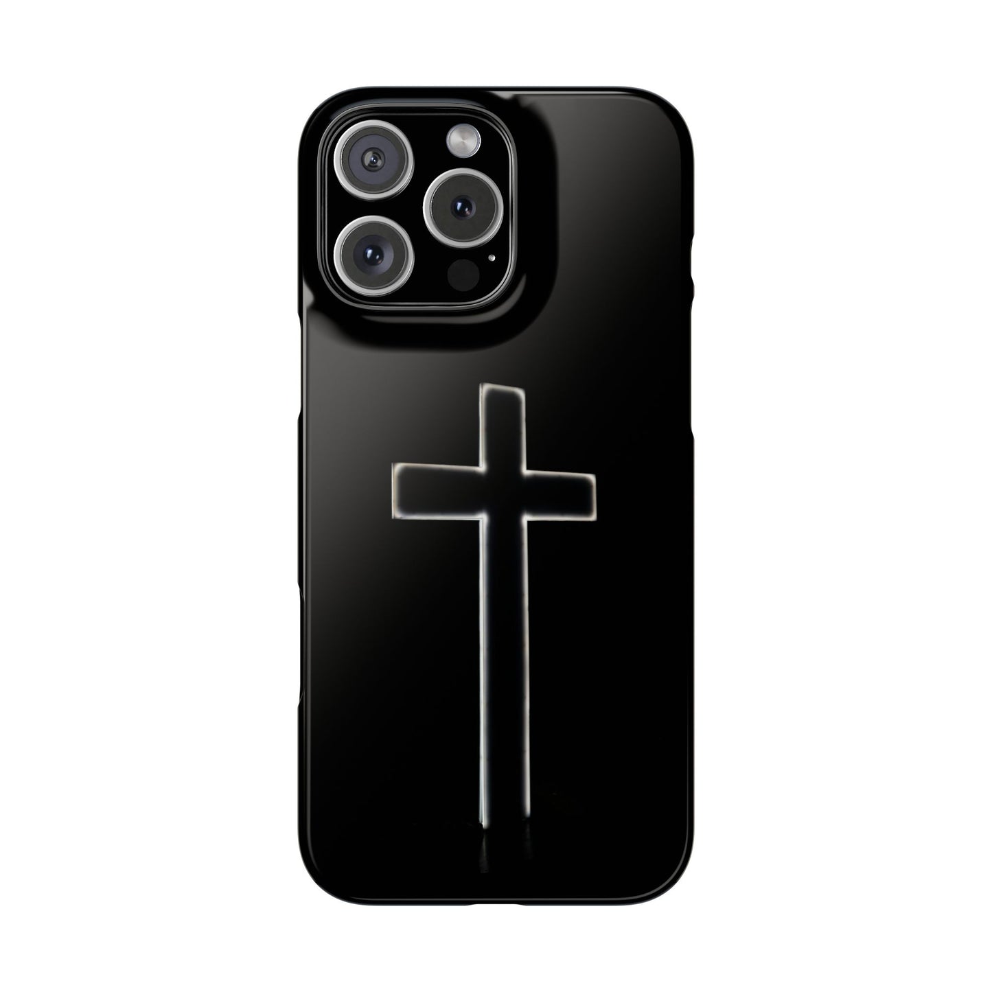 Inspirational Slim Phone Case with Cross Design