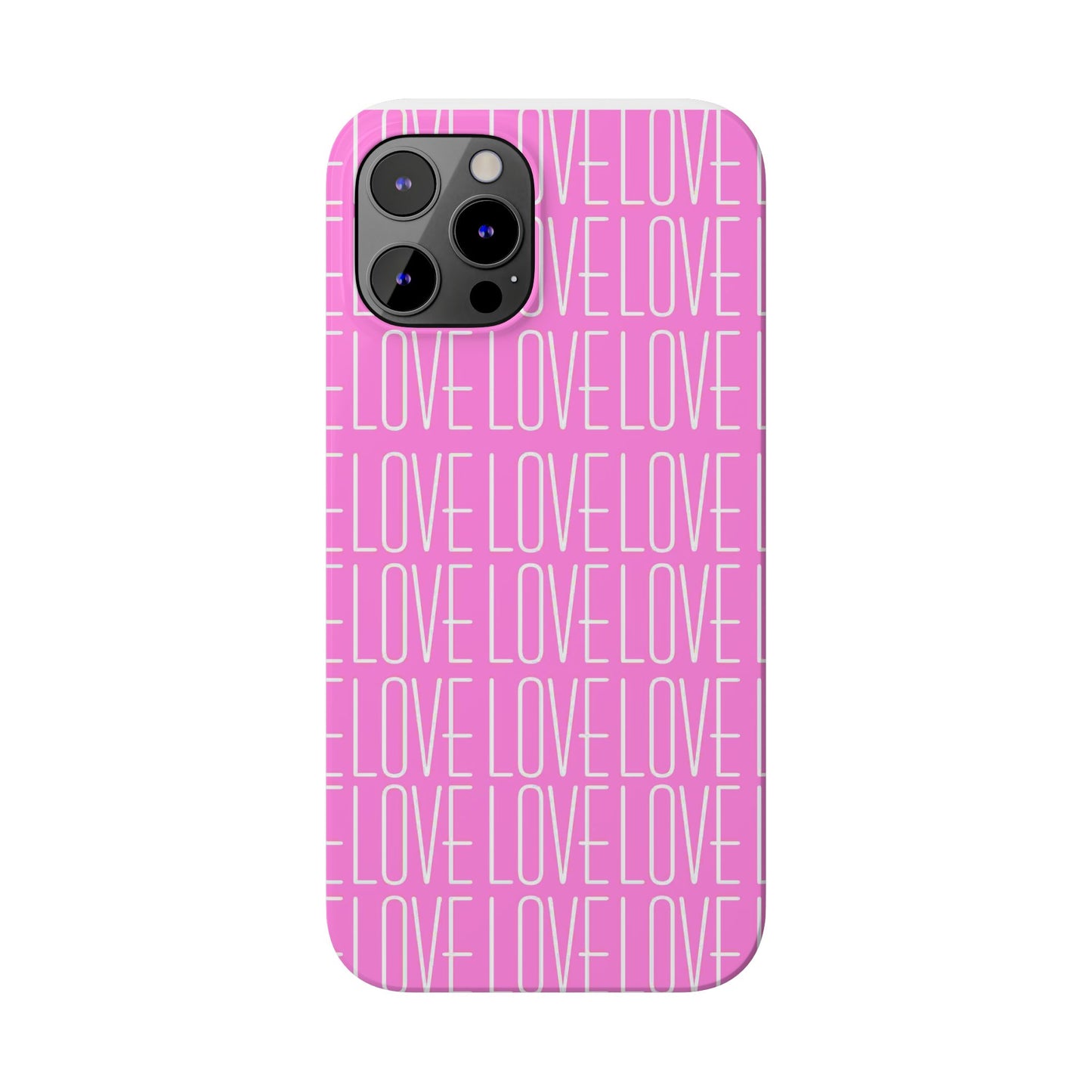 Pink Love Slim Phone Case - Perfect Gift for Valentine's Day, Anniversaries, and Loving Moments