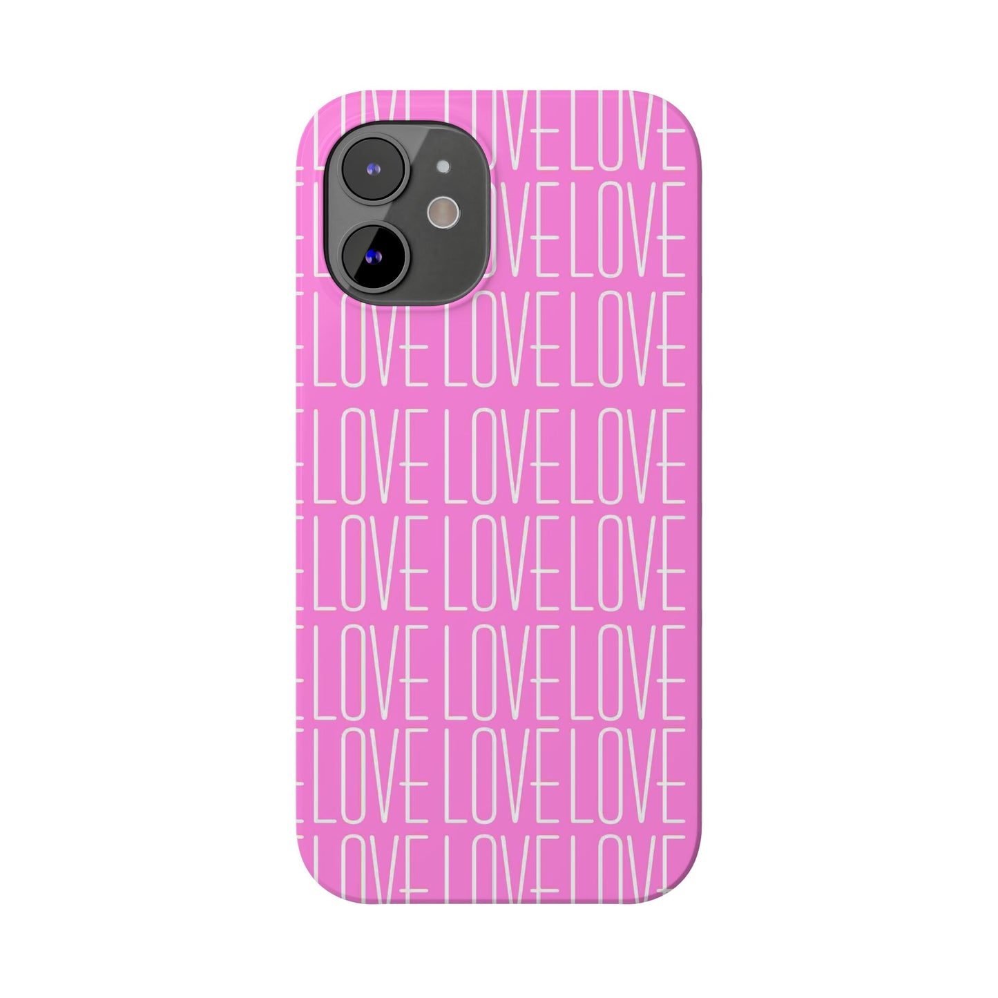 Pink Love Slim Phone Case - Perfect Gift for Valentine's Day, Anniversaries, and Loving Moments