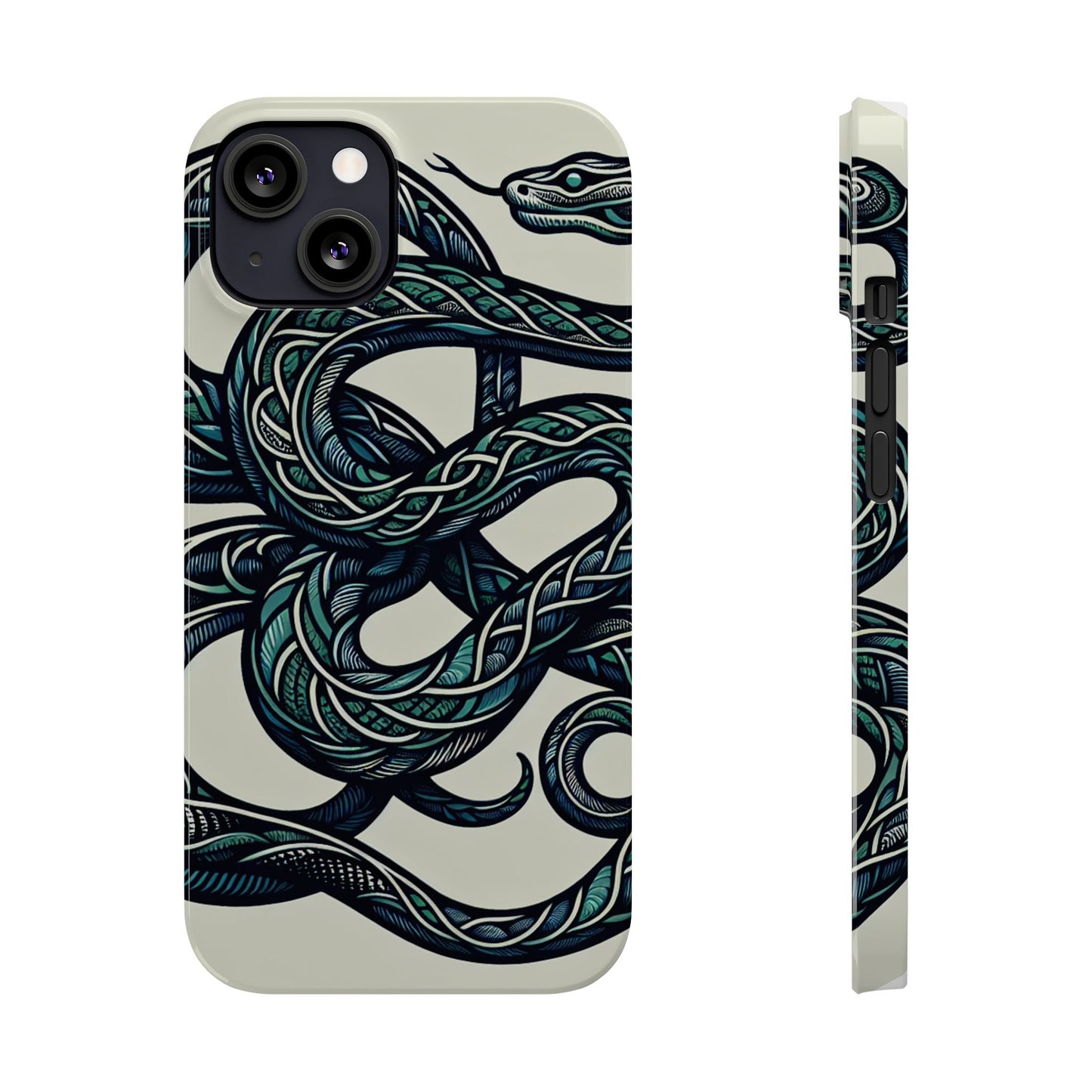 Artistic Snake Slim Phone Case - Unique Design for Nature Lovers