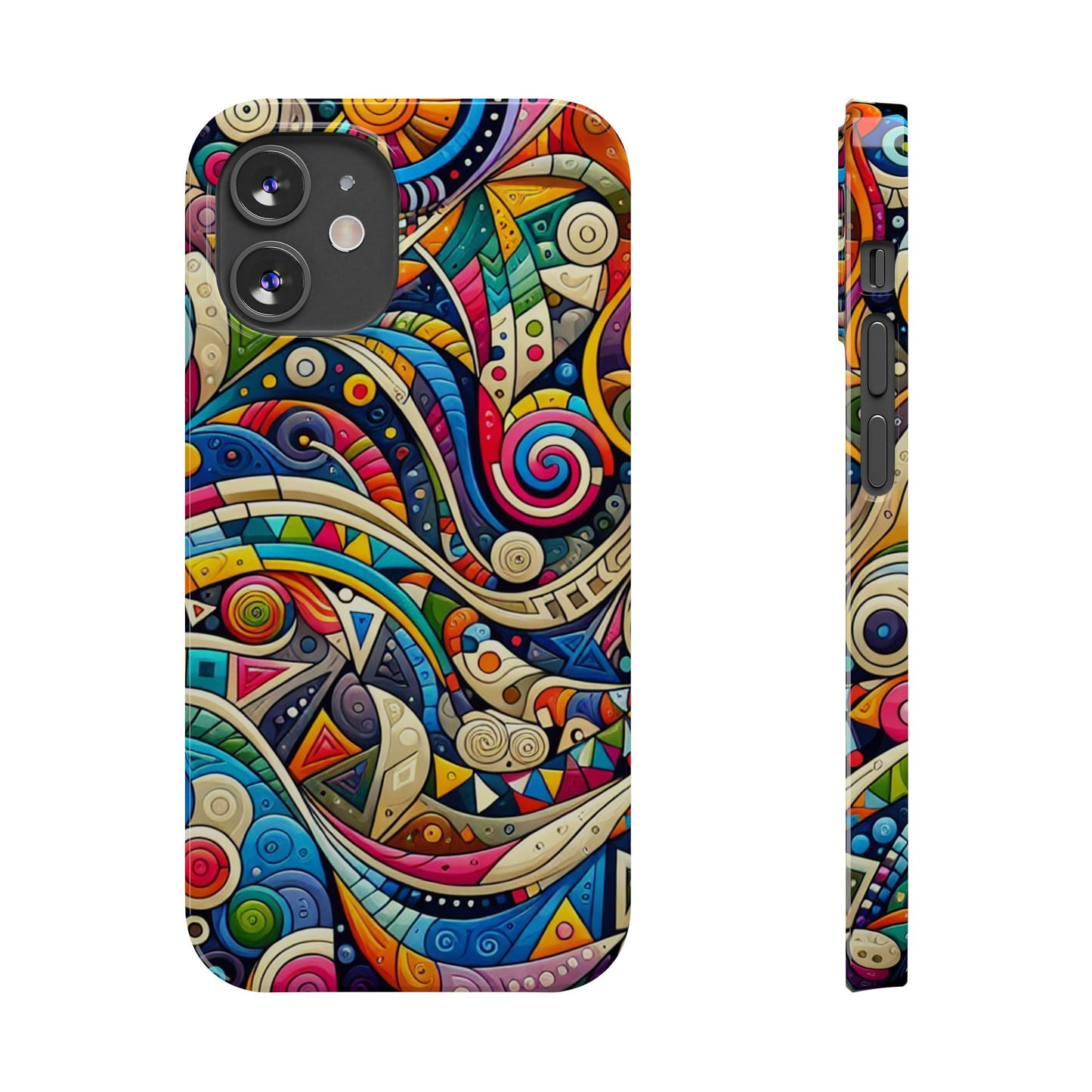 Colorful Abstract Slim Phone Case - Creative Art Design