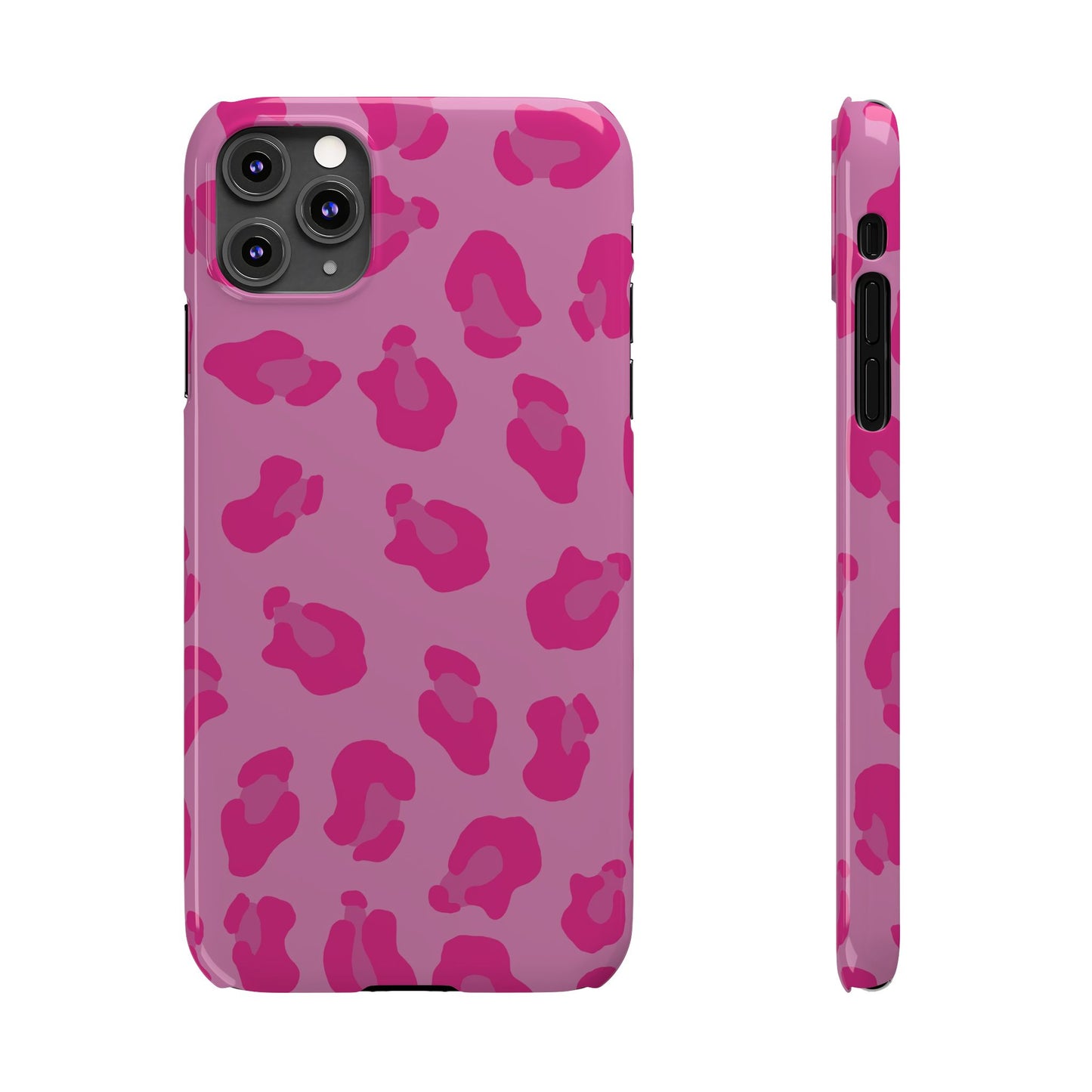 Pink Leopard Print Slim Phone Case - Stylish & Trendy Protection