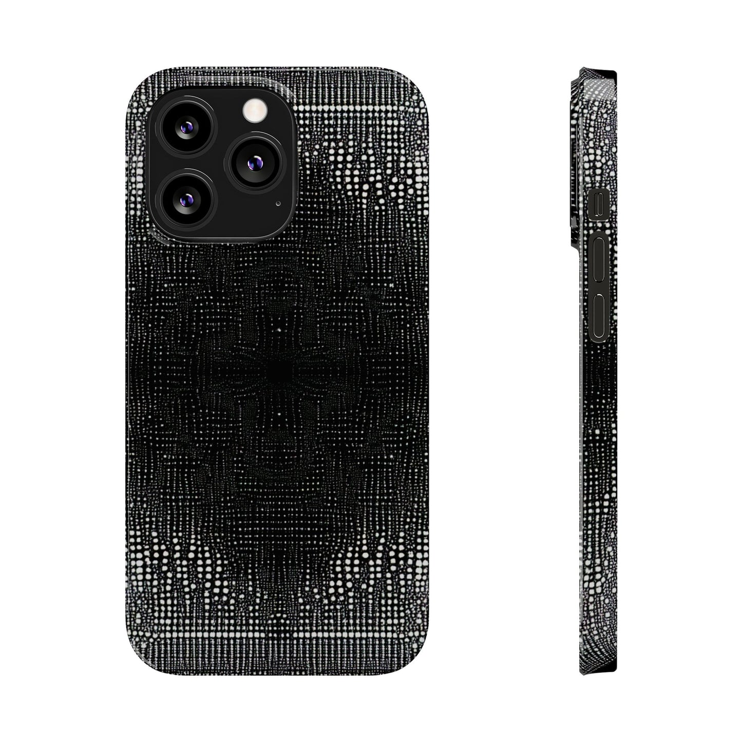 Glamorous Black Diamond Pattern Slim Phone Case