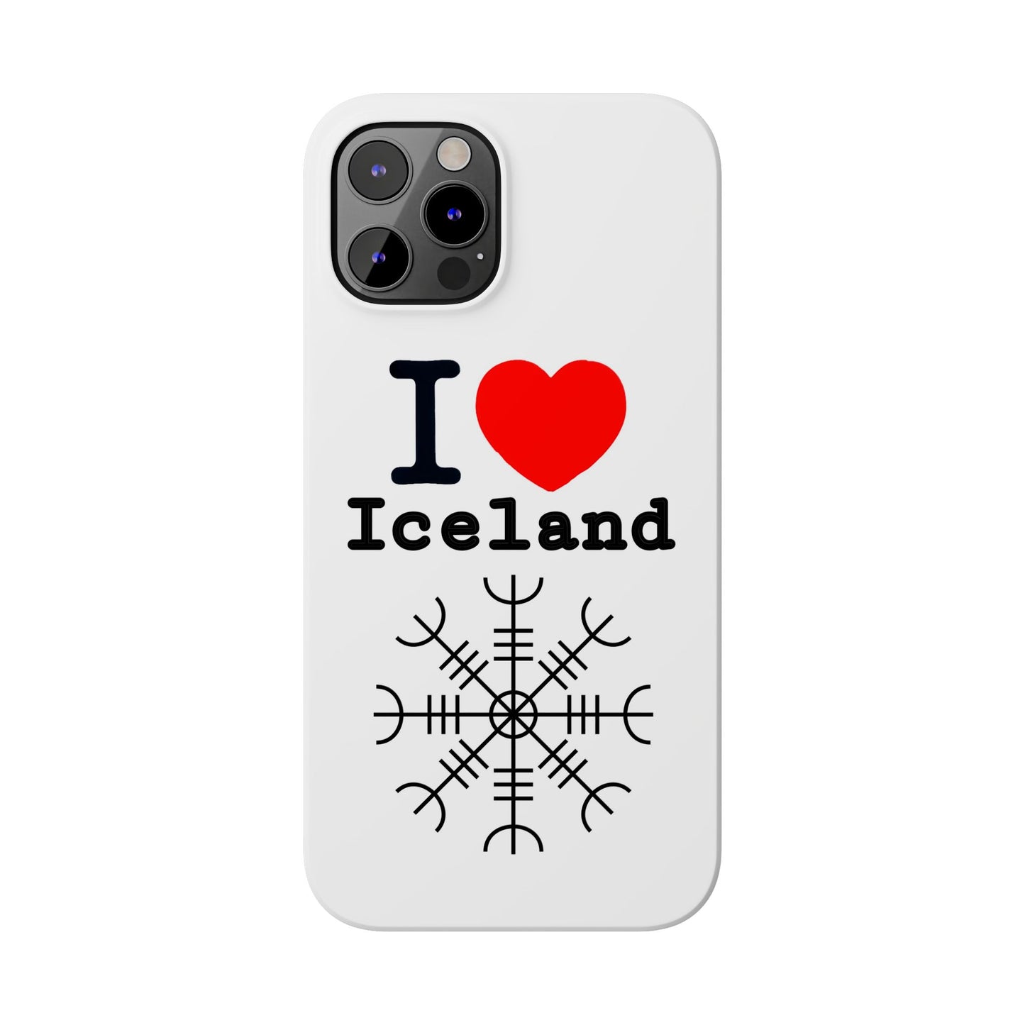 I Love Iceland Slim Phone Case - Stylish & Unique Design for Travelers