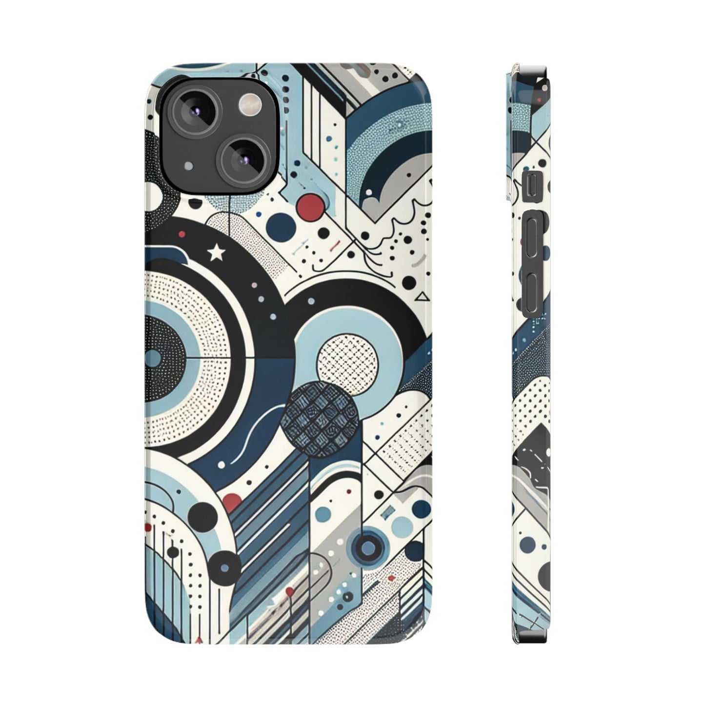 Stylish Geometric Slim Phone Case - Modern Abstract Design