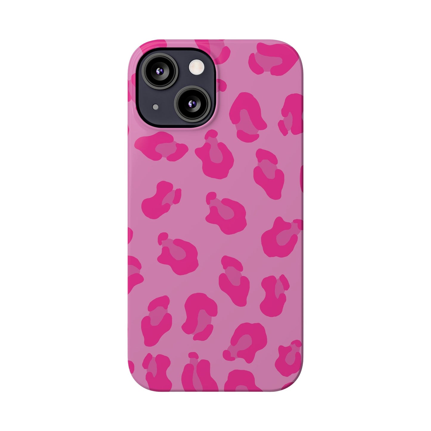 Pink Leopard Print Slim Phone Case - Stylish & Trendy Protection