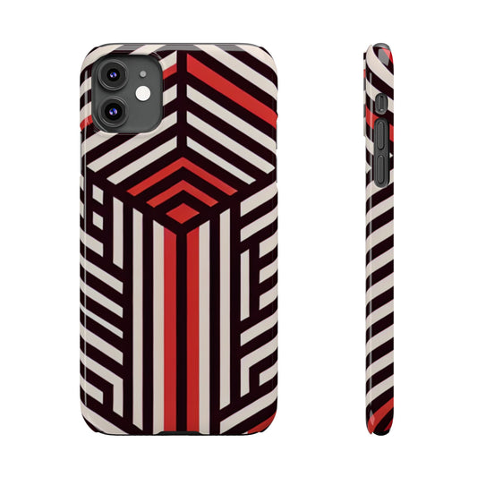 Geometric Slim Phone Case - Modern Abstract Design for Minimalist Style