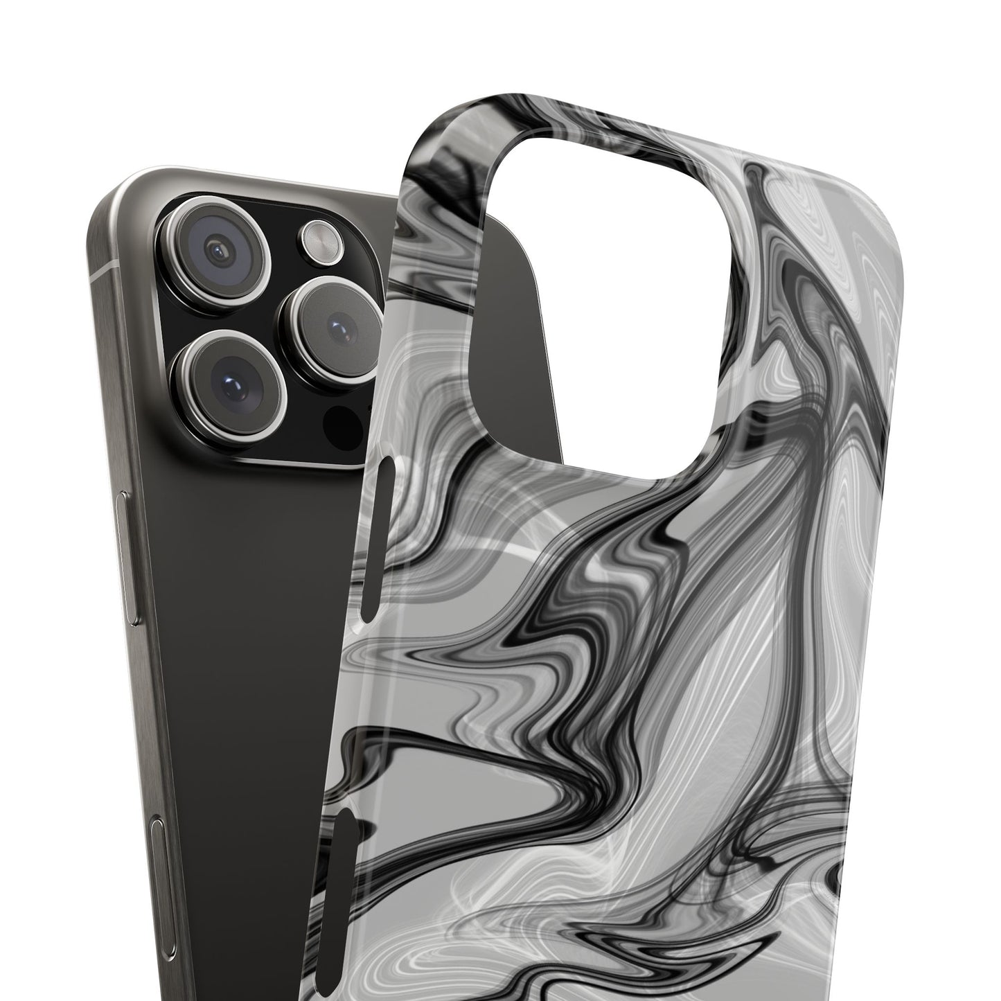 Stylish Black and Gray Abstract Slim Phone Case